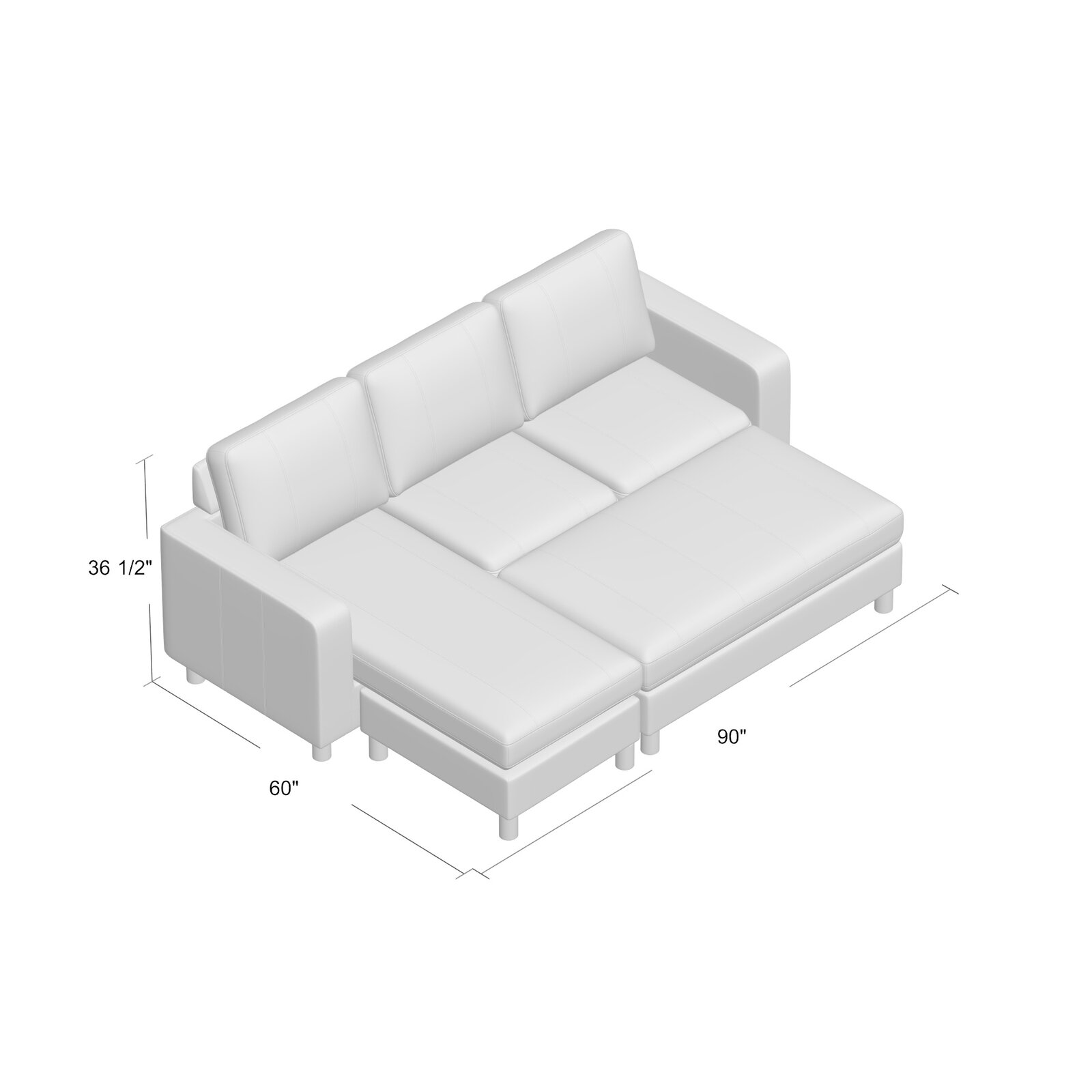 【Furniture】Barlett 2 - Piece Upholstered Chaise Sectional