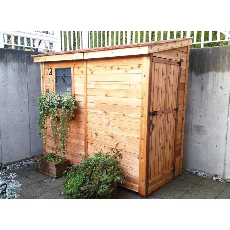 【Storage Shed】8.5 ft wide x 4.5 ft deep solid wood inclined storage shed