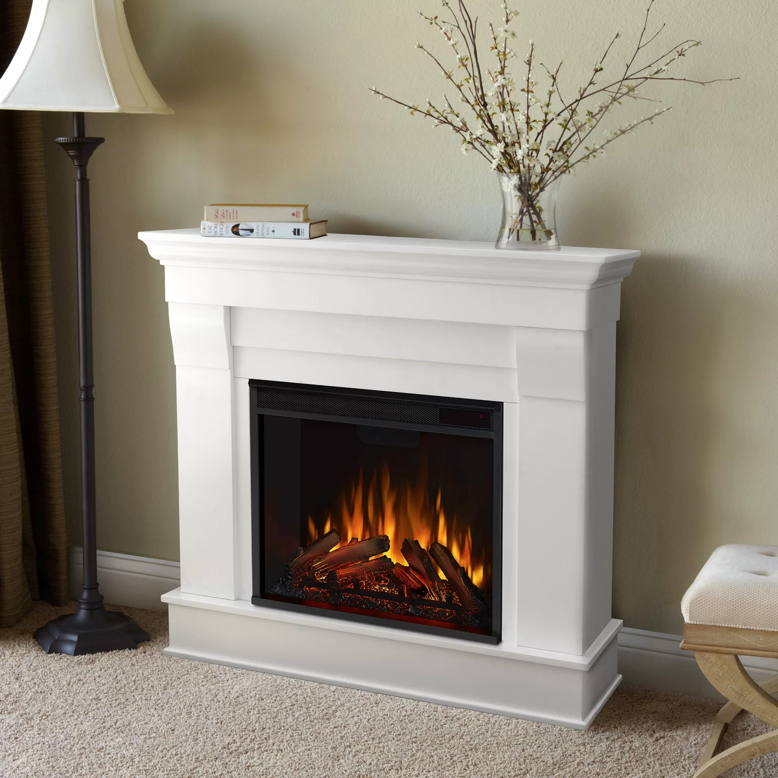 【Home Improvement】Chateau 40.94'' W Electric Fireplace