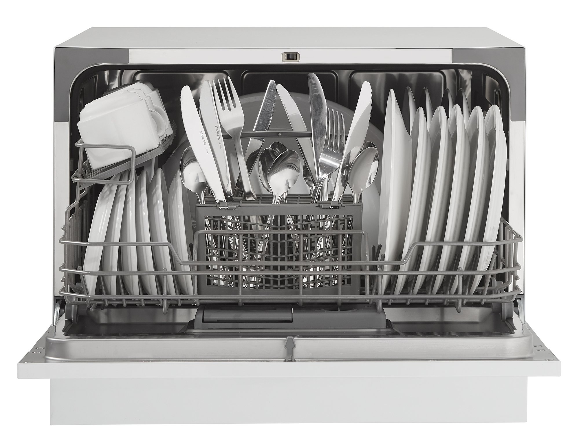【Appliances】Countertop Dishwasher with 6 Place Settings, 6 Wash Cycles and Silverware Basket