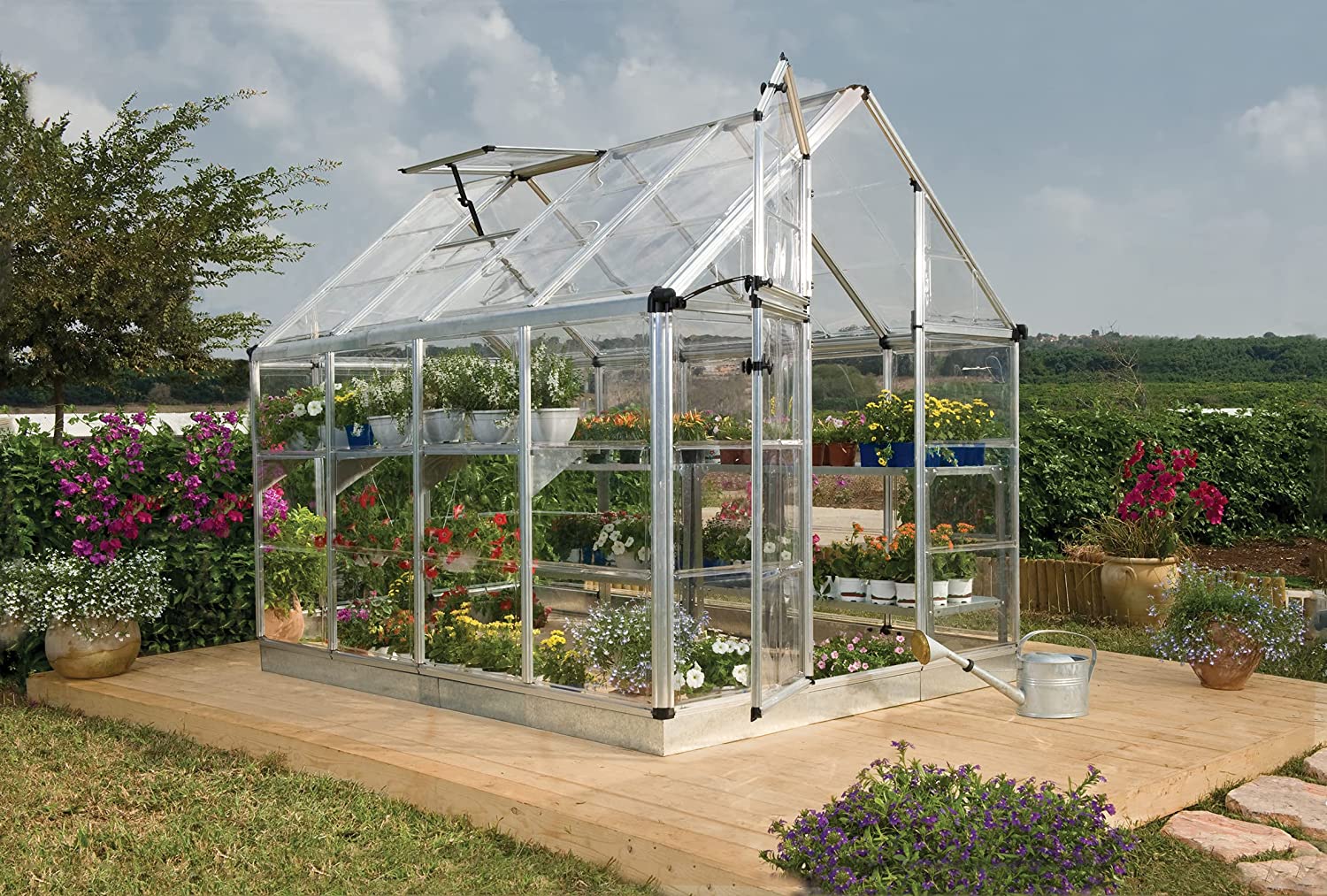 【Home&Garden】Snap & Grow Hobby Greenhouse, 8' x 8' x 9', Silver