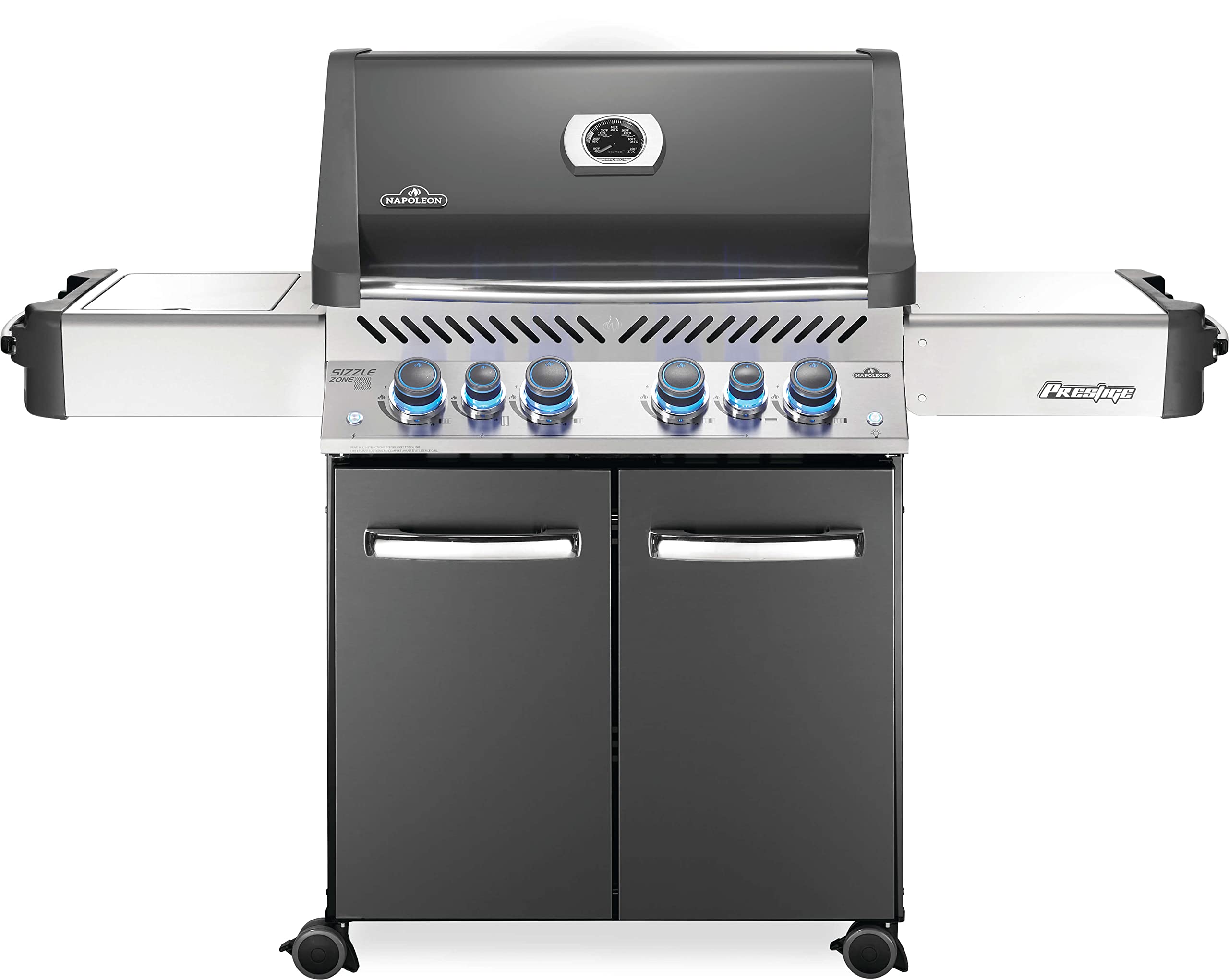 【Appliances】Napoleon P500RSIBPSS-3 Prestige 500 RSIB Propane Gas Grill, sq. in + Infrared Side & Rear Burner