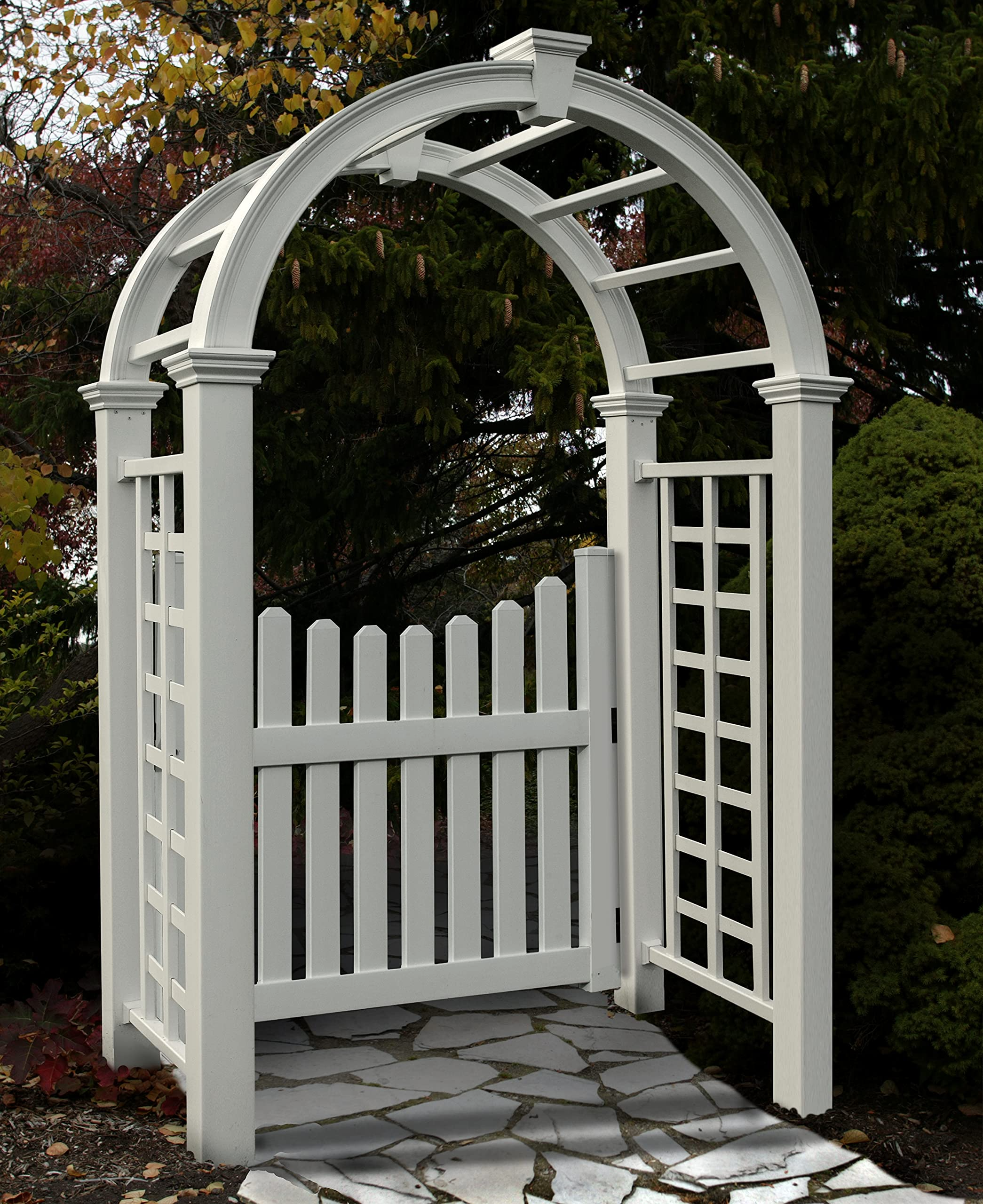 【Home&Garden】102.25 x 60 x 28 inches Nantucket Legacy Arbor, White