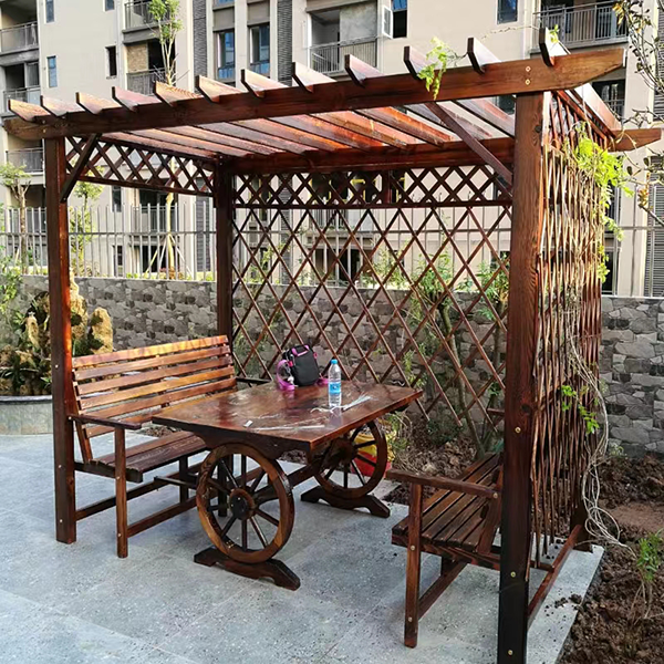 【Home&Garden】Outdoor courtyard log cabin pavilion