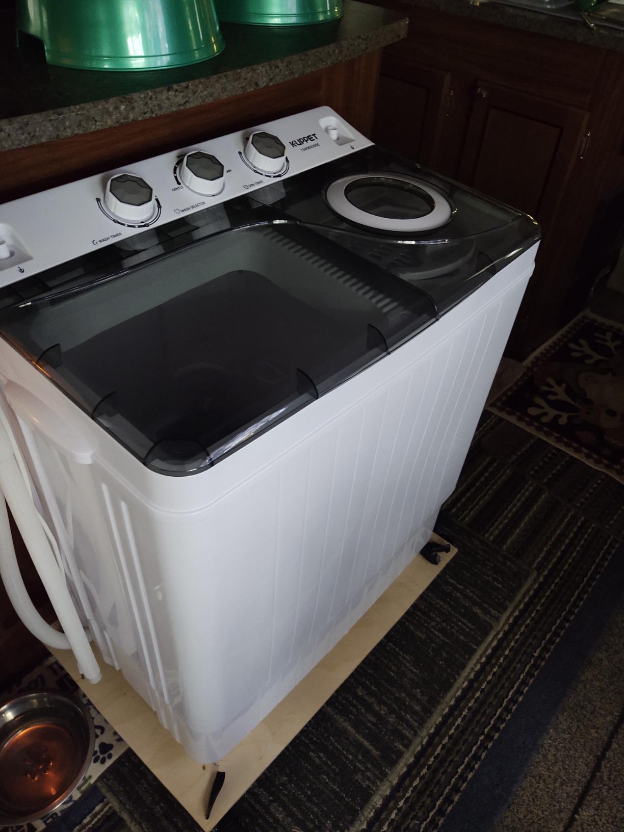 【Appliances】KUPPET Compact Twin Tub Portable Mini Washing Machine 26lbs Capacity, Washer & Spiner