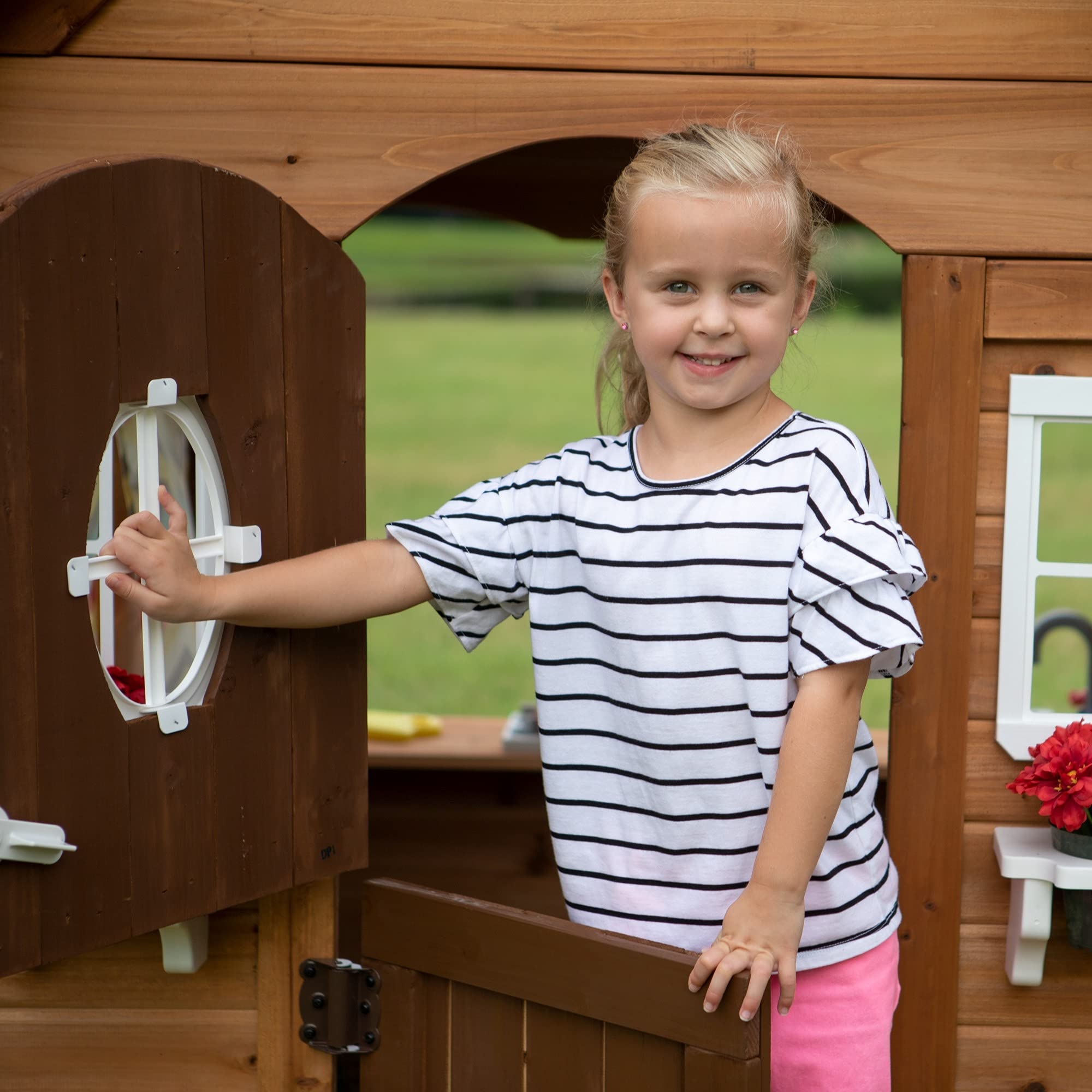 【Baby&Kids】Aspen All Cedar Outdoor Wooden Playhouse