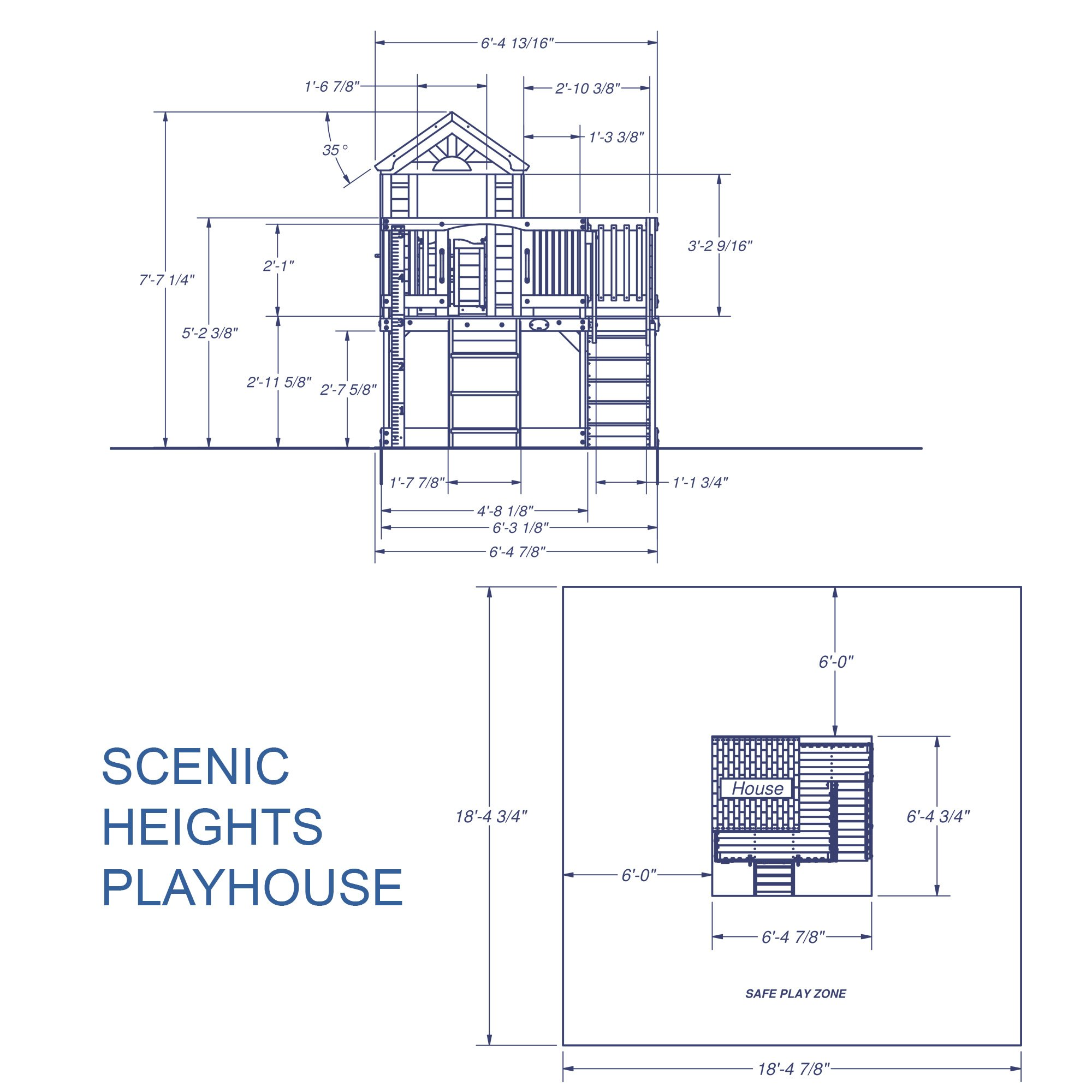 【Sports&Outdoors】Scenic Heights All Cedar Playhouse