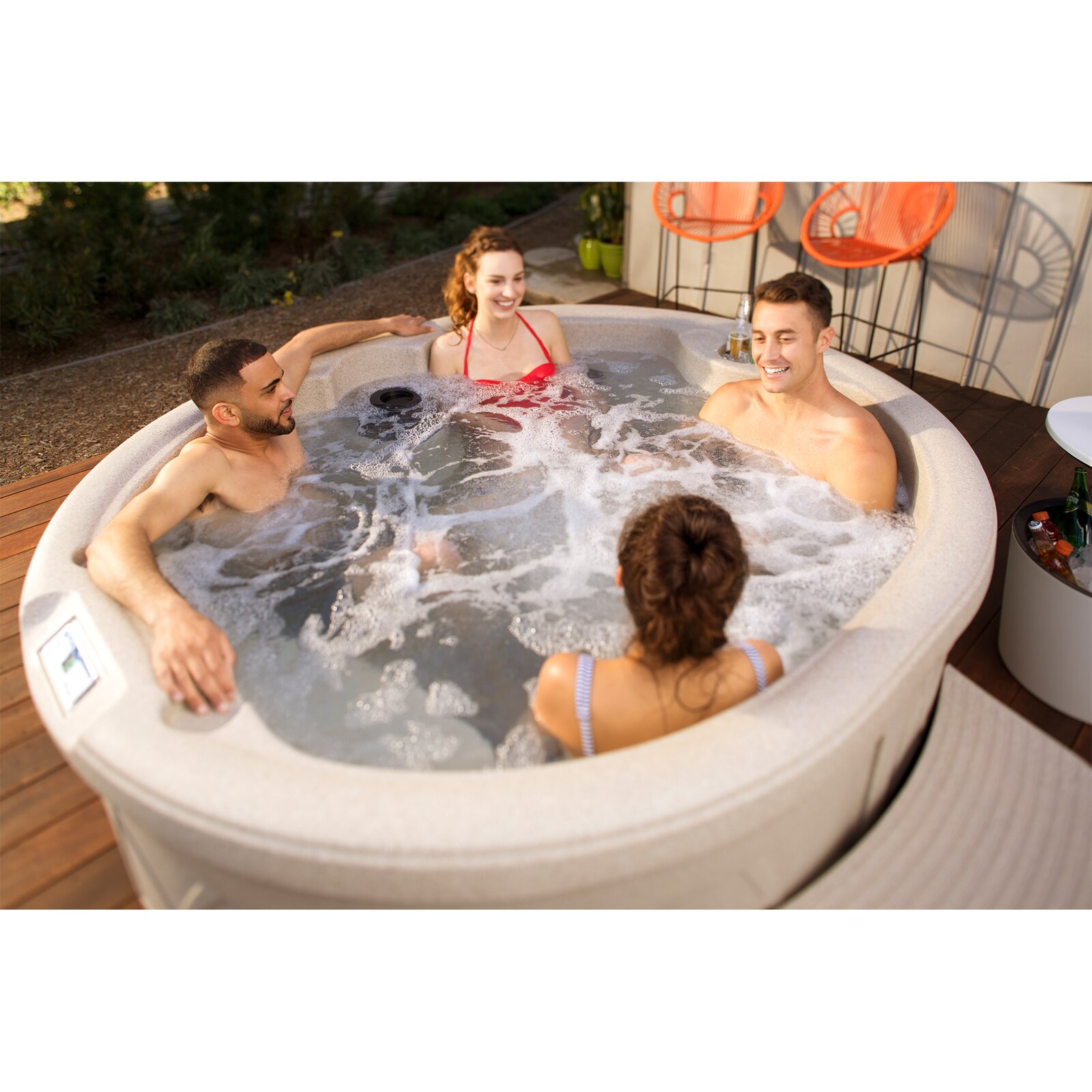 【Sports&Outdoors】Lifesmart Spas 4 - Person 13 - Jet Oval Plug And Play Hot Tub