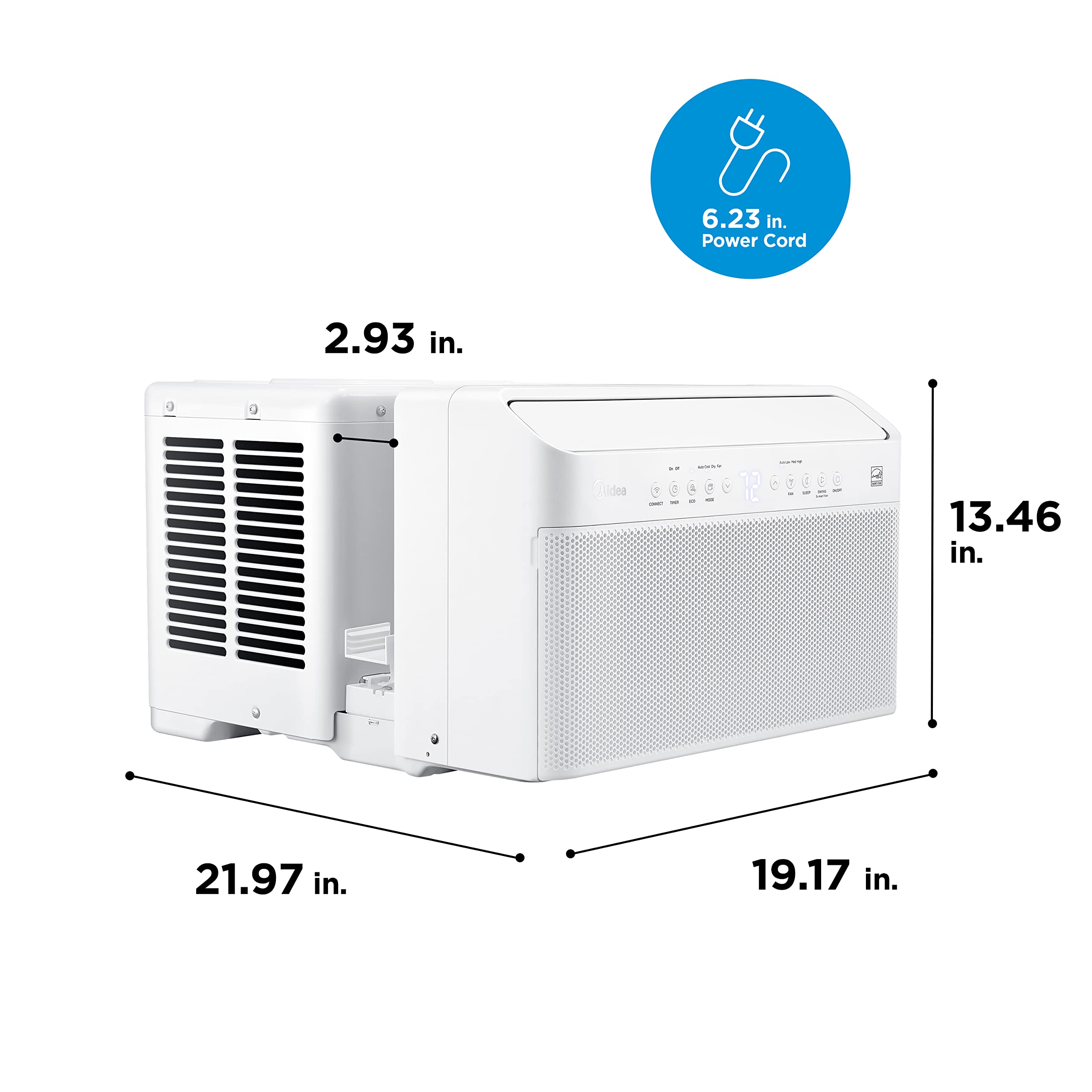【Appliances】Midea 12,000 BTU U-Shaped Smart Inverter Window Air Conditioner–Cools up to 550 Sq. Ft.