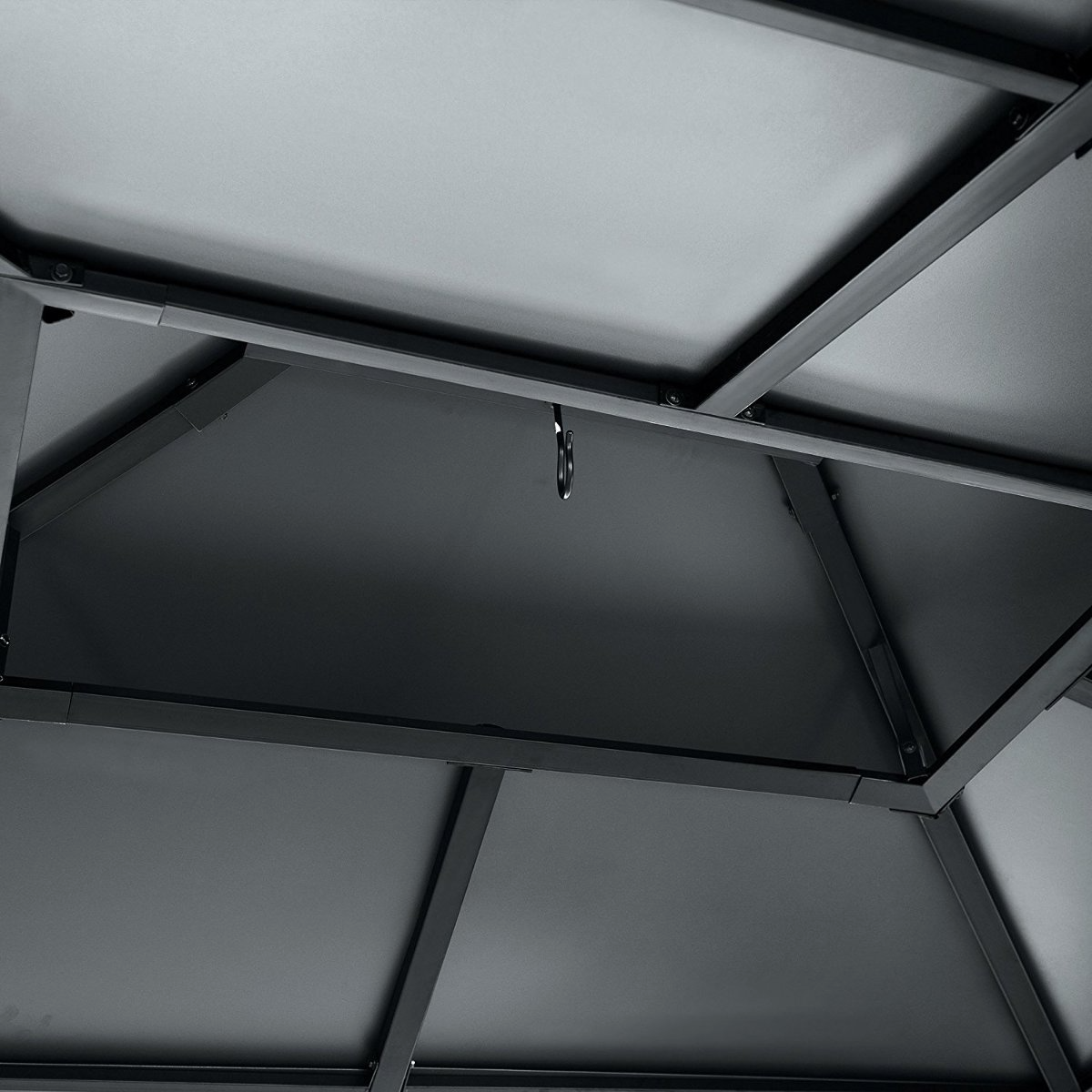 【Gazebo】10x12 Heavy Duty Galvanized Steel Hardtop Wyndham Patio Gazebo with Mosquito Netting