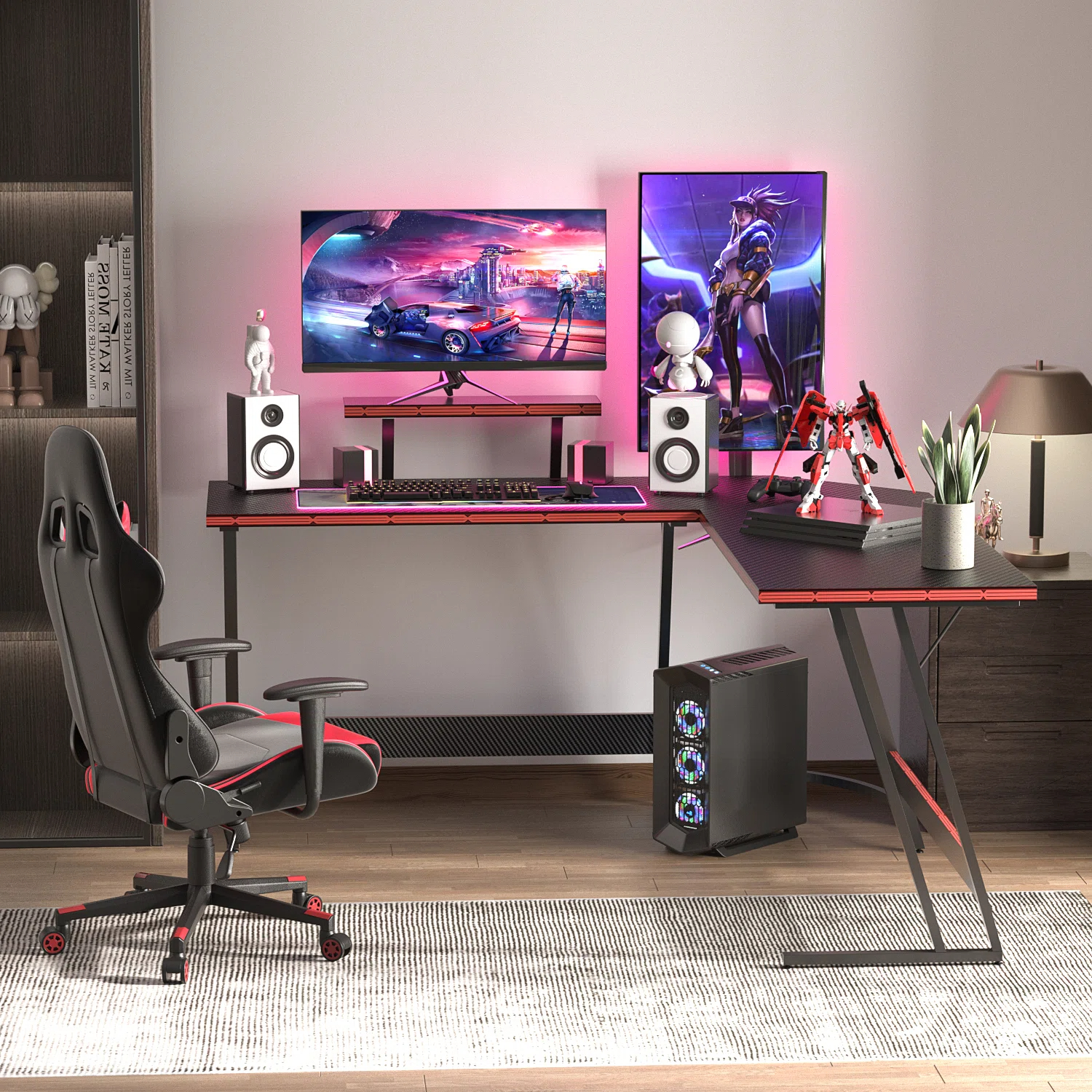 【Furniture】Sherri L- Shaped Gaming Desk