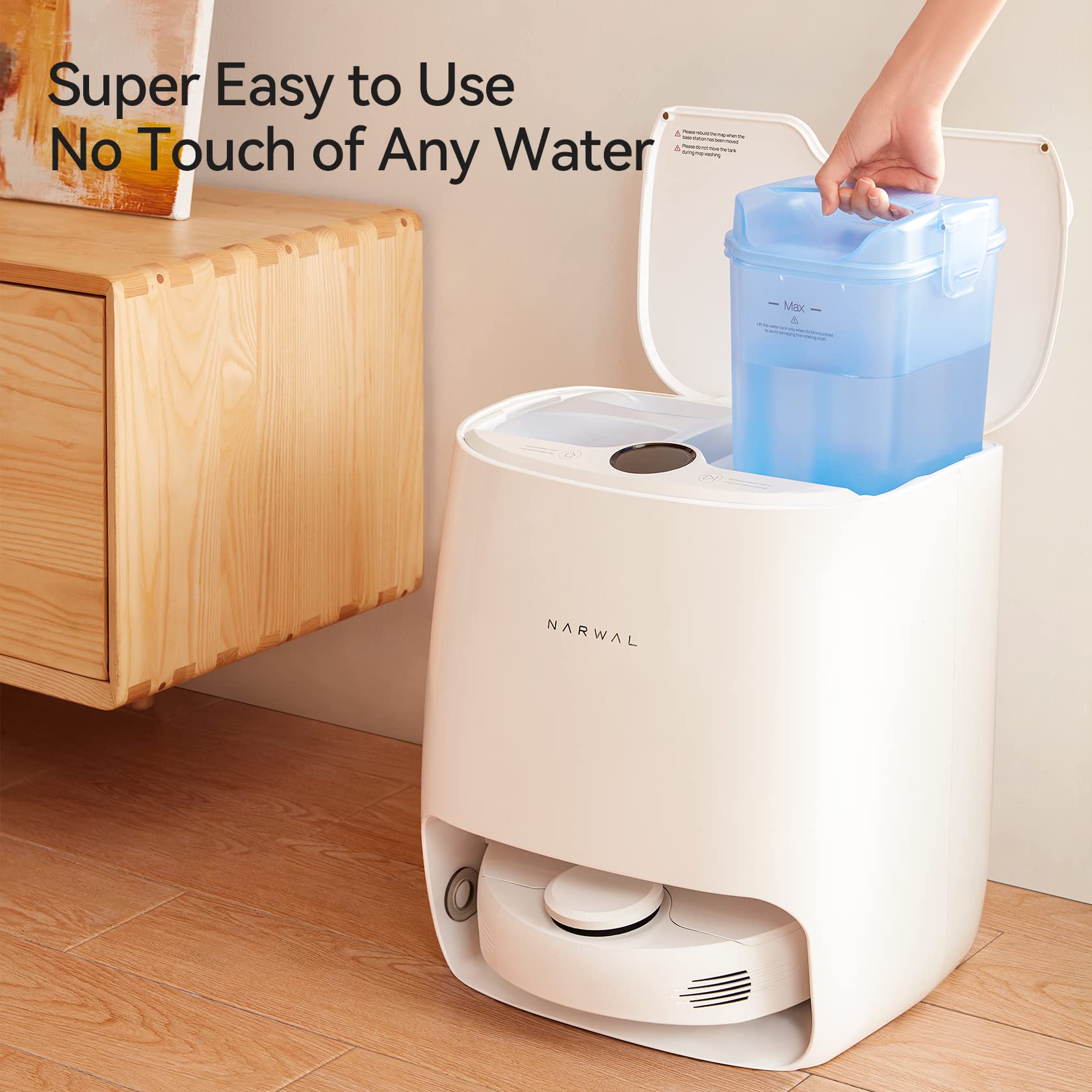 【Appliances】Robot Vacuum & Mop Combo with Mop Self-Cleaning, Hard Floor Cleaner Machine Station