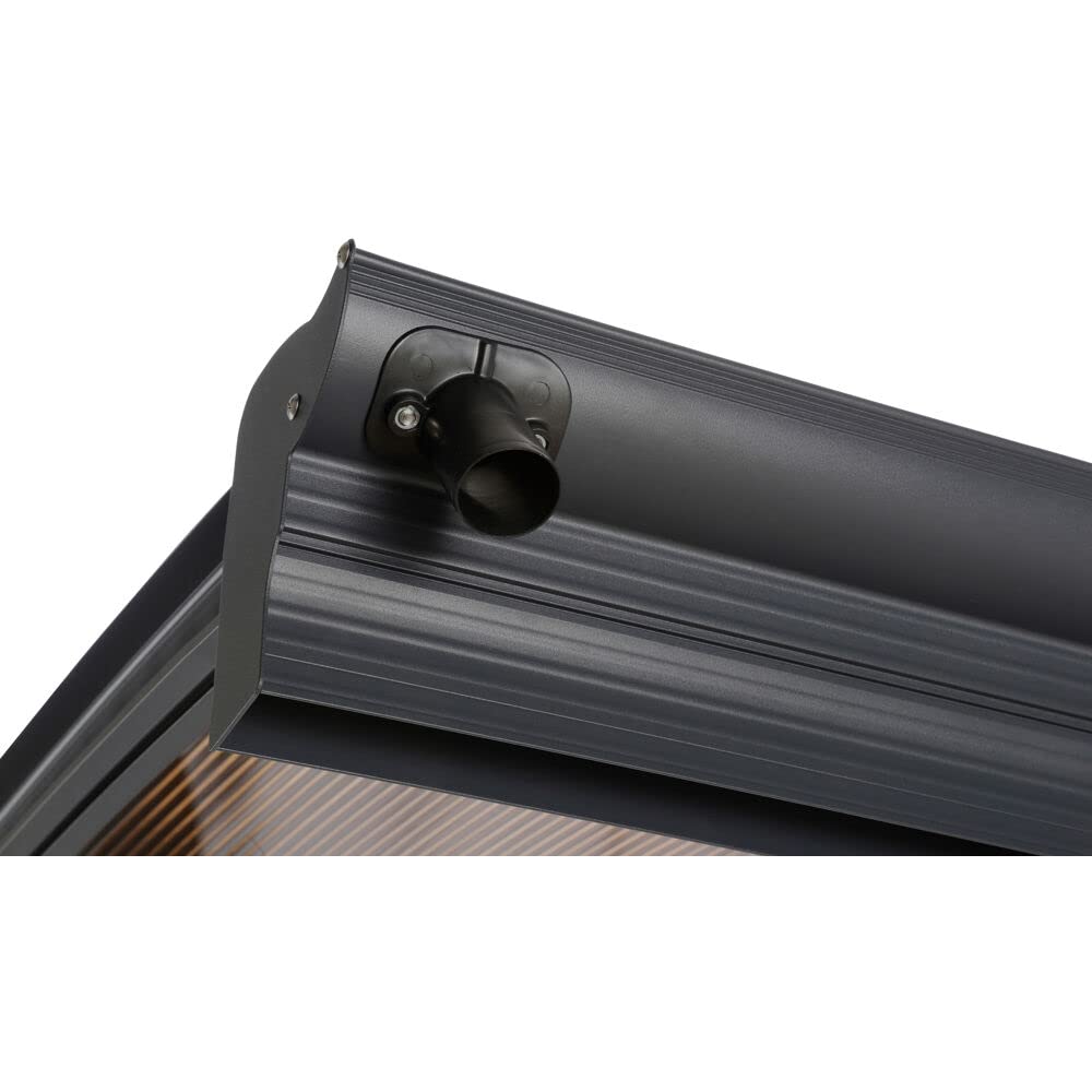 【Home&Garden】19-Ft. x 10-Ft. Aluminum Arch-Roof Carport with Polycarbonate Roof Panels