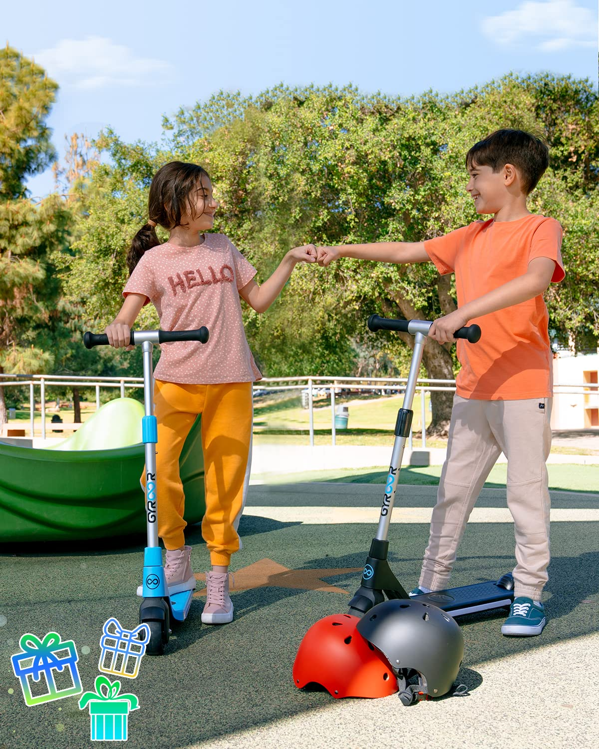 【Sports&Outdoors】Electric Scooter for Kids, Teens, Boys & Girls with Lightweight & Adjustable Handlebar