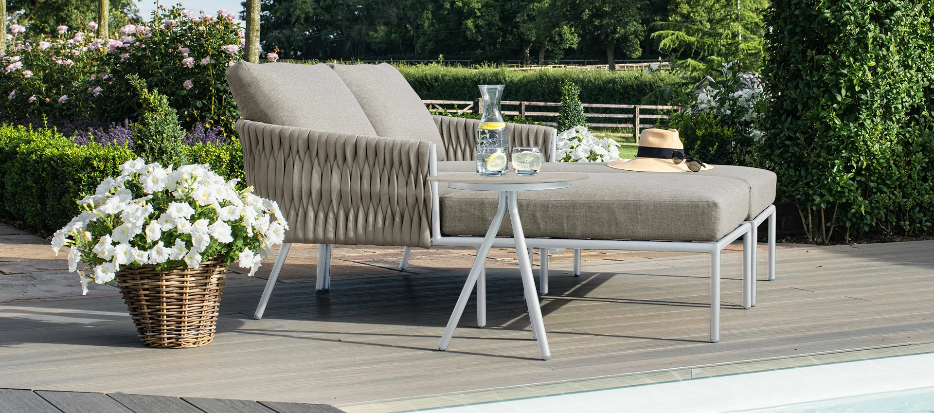 【Gazebo】Sun lounger (Grey)