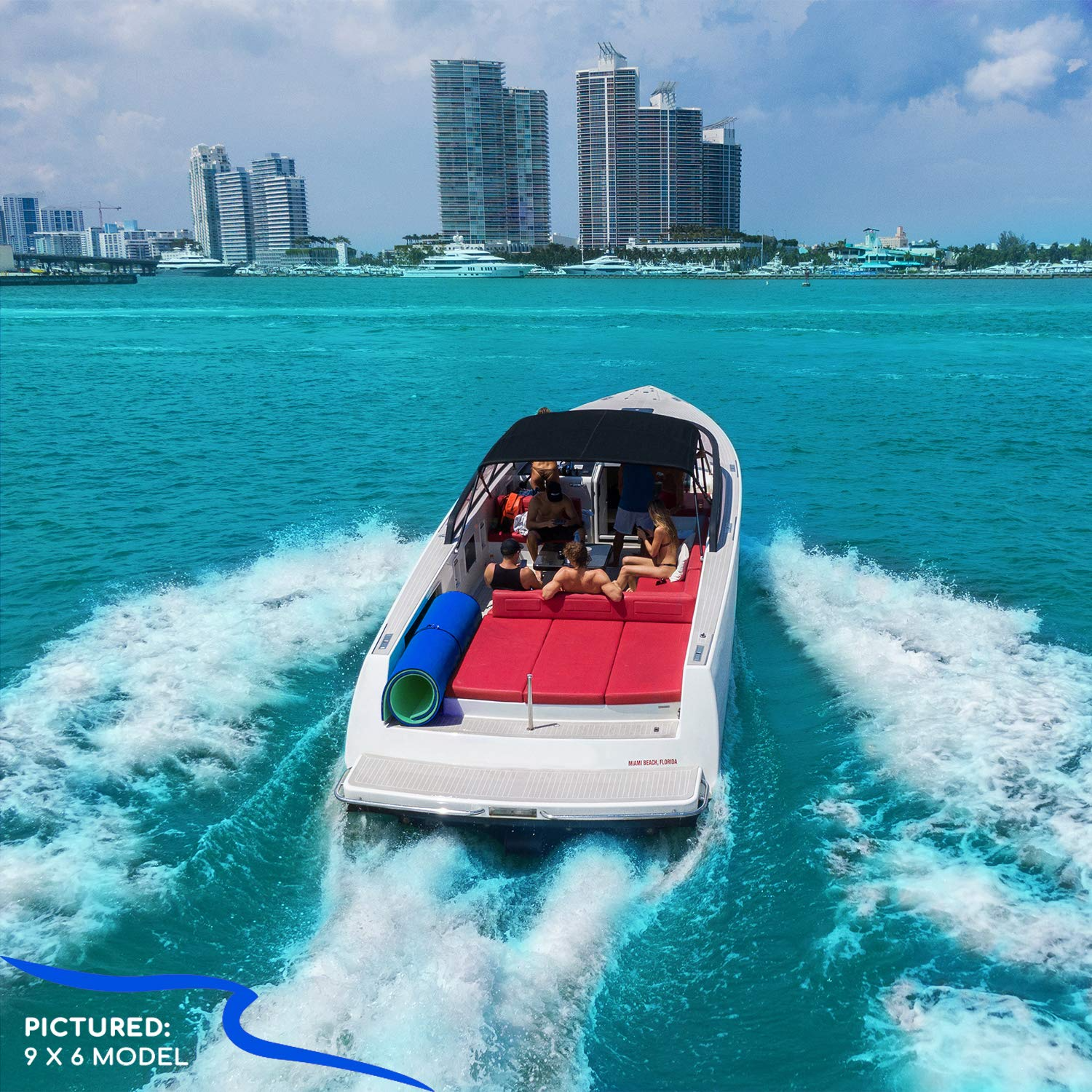 【Sports&Outdoors】Premium Floating Mat for Lakes and Pools - Extra Large (18 x 6 feet) Water Mat Floating Dock