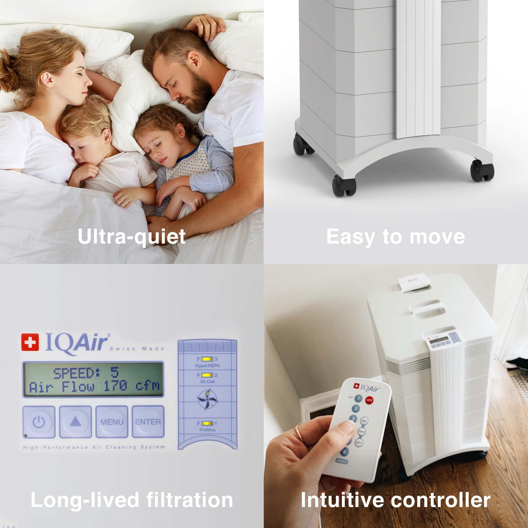 【Appliances】IQAir HealthPro Plus Air Purifier - Medical Grade HyperHEPA filter for home large room up to 1125 sq ft