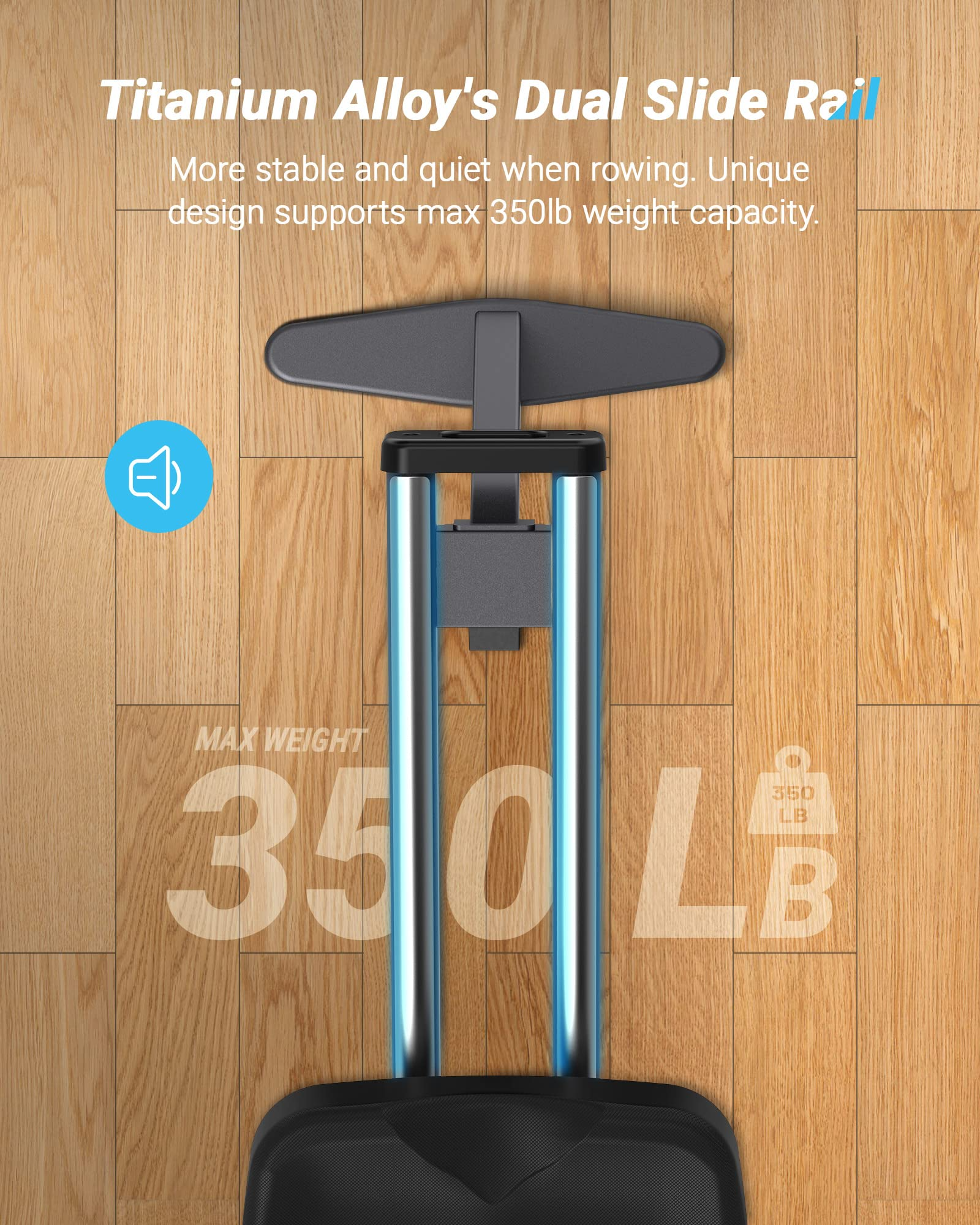 【Sports&Outdoors】Rowing Machine, MERACH Bluetooth Magnetic Rower Machine with Dual Slide Rail