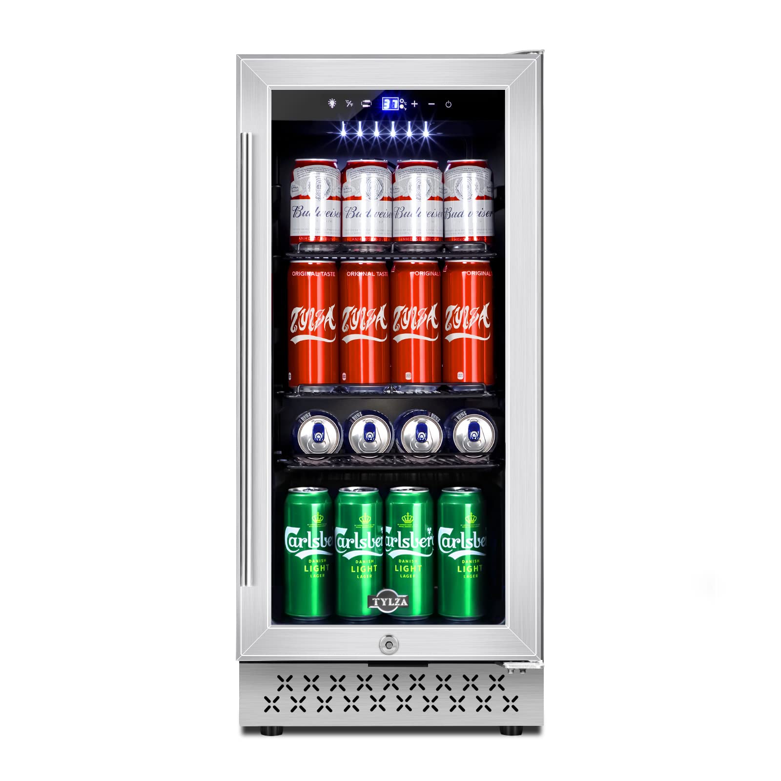 【Appliances】Tylza Beverage Refrigerator 24 Inch, 190 Can Built-in/Freestanding Beverage Cooler Fridge