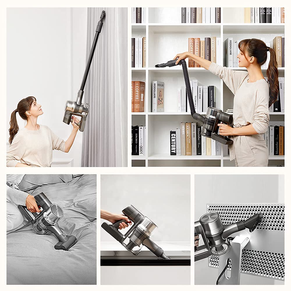 【Appliances】Cordless Vacuum Cleaner, 90min Long Runtime, 190 AW Robust Suction for Hard Floor Stairs
