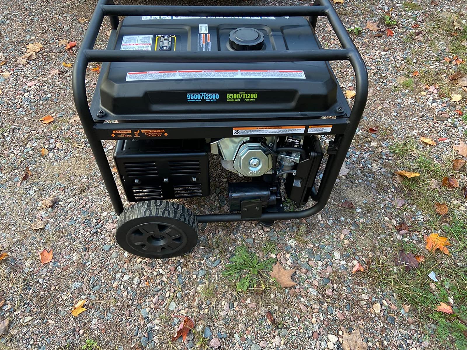 【Appliances】12500 Watt Dual Fuel Home Backup Portable Generator, Remote Electric Start, Transfer Switch Ready
