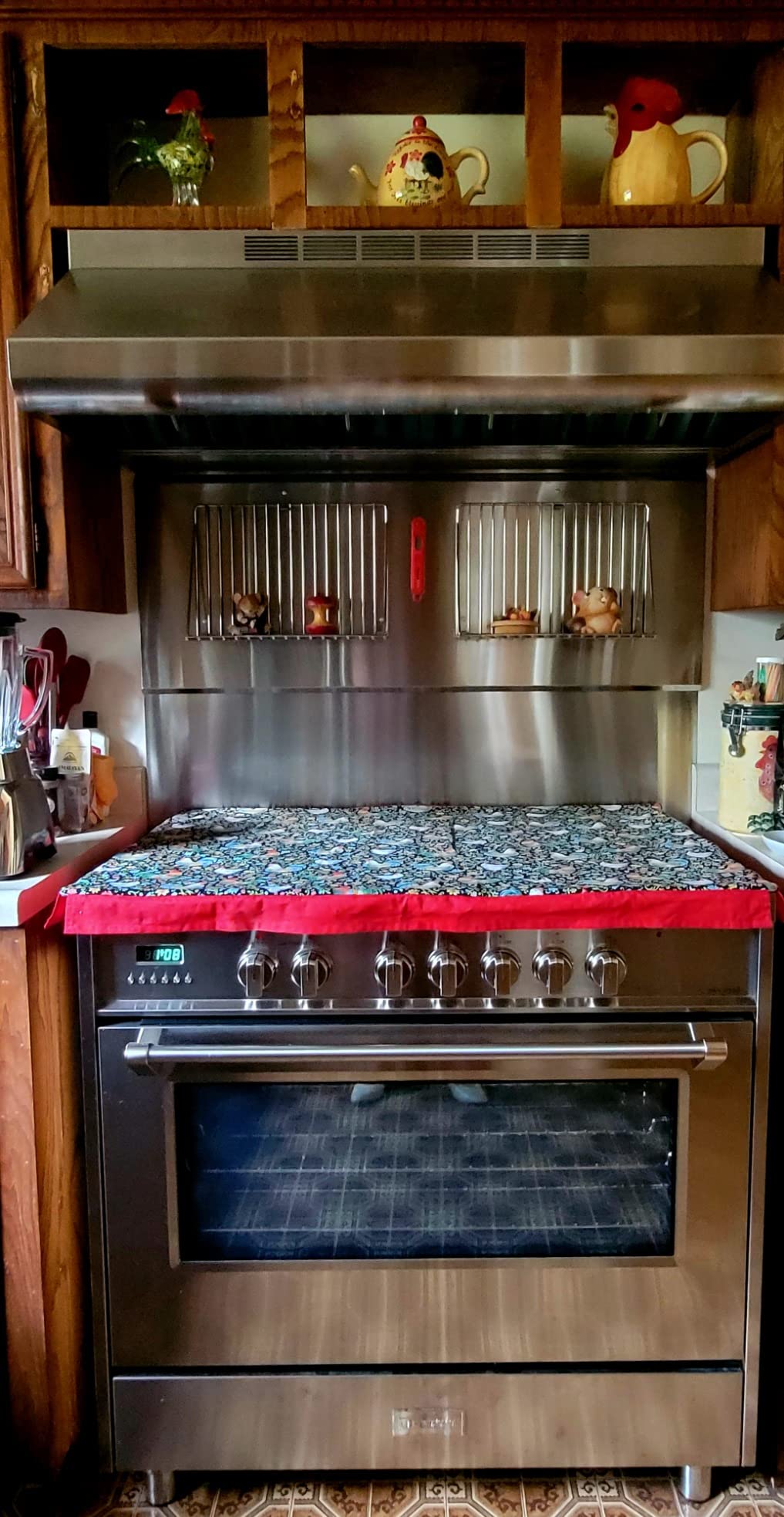 【Appliances】36 Inch 5.0 Cu Ft Electric Range Oven 5 Burners Dual Center Element Black Ceramic Cooktop Convection