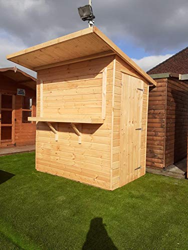 【Home&Garden】Garden Bar Drinks Shed 6x4 Fully T&G Quality Wooden Party Hut Serving Kiosk