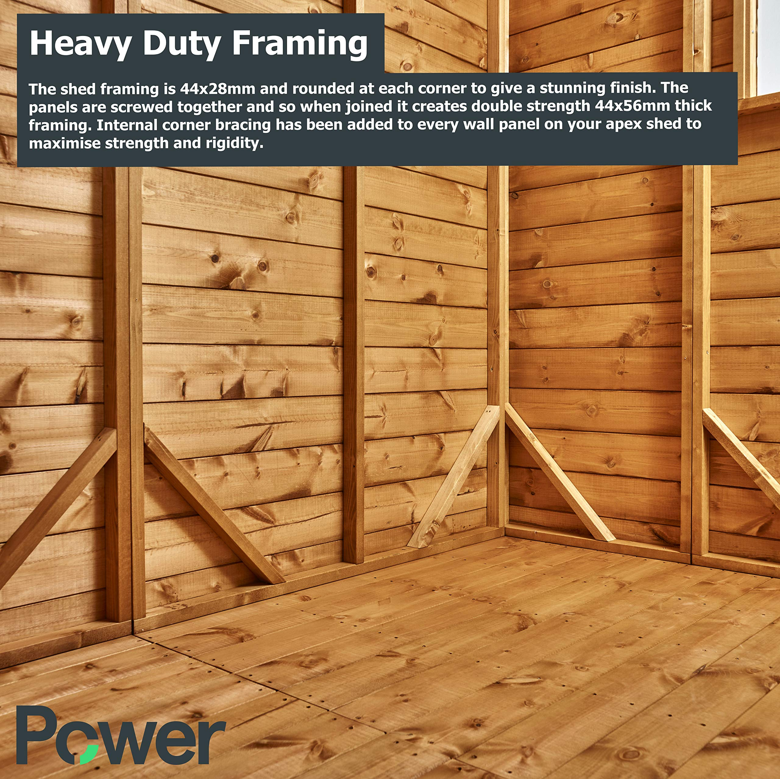 【Home&Garden】Summerhouse Shed, 6x6 Power Pent Wooden Summer house