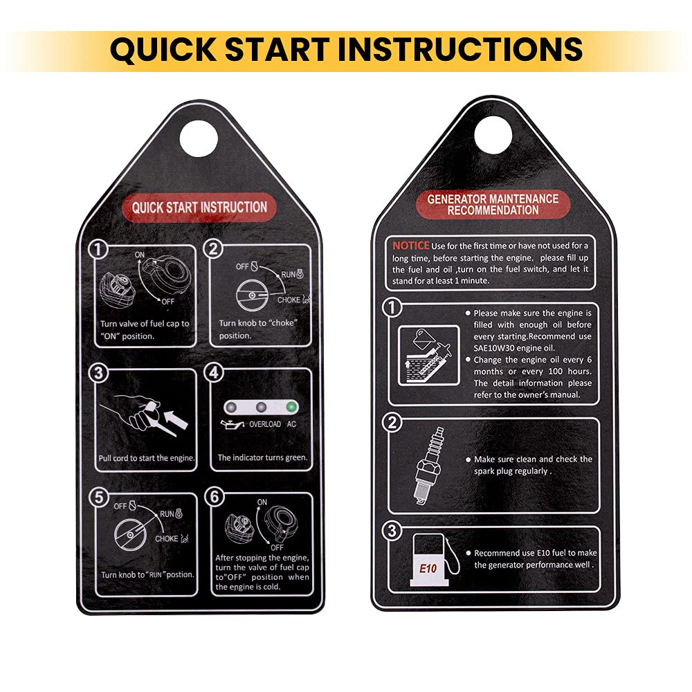 【Appliances】2000W Portable Inverter Generator Petrol Silent Pure Sine Wave Generator