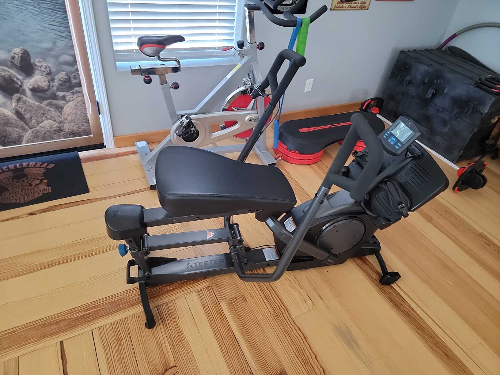 【Sports&Outdoors】Power10 Rower with 2-Way Magnetic Resistance Elliptical Motion – Indoor Rowing Machine w/Bluetooth HRM