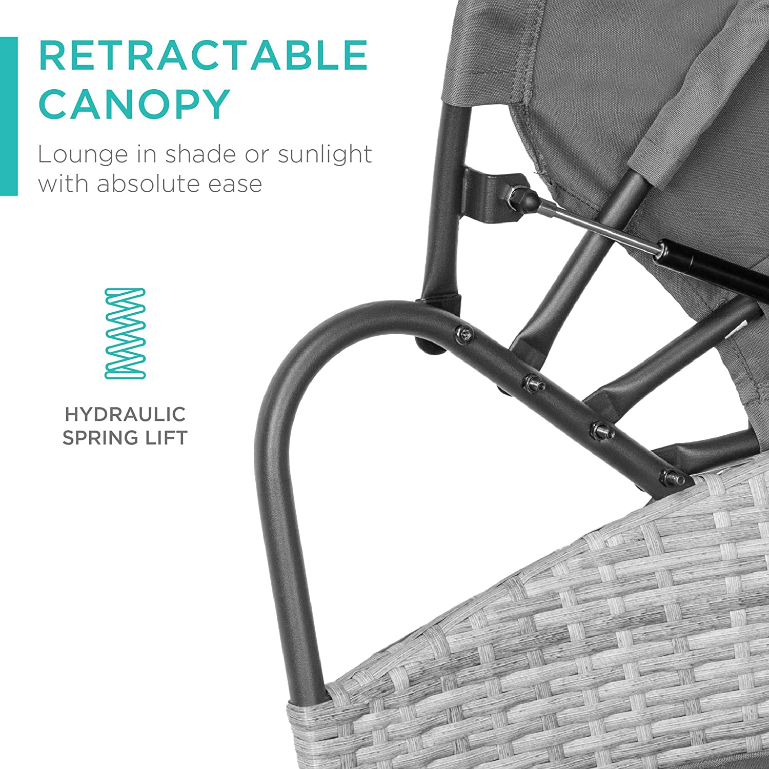 Best Choice Products 5-Piece Modular Patio Wicker Daybed Sectional Conversation Lounger Set w/ 2-in-1 Setup