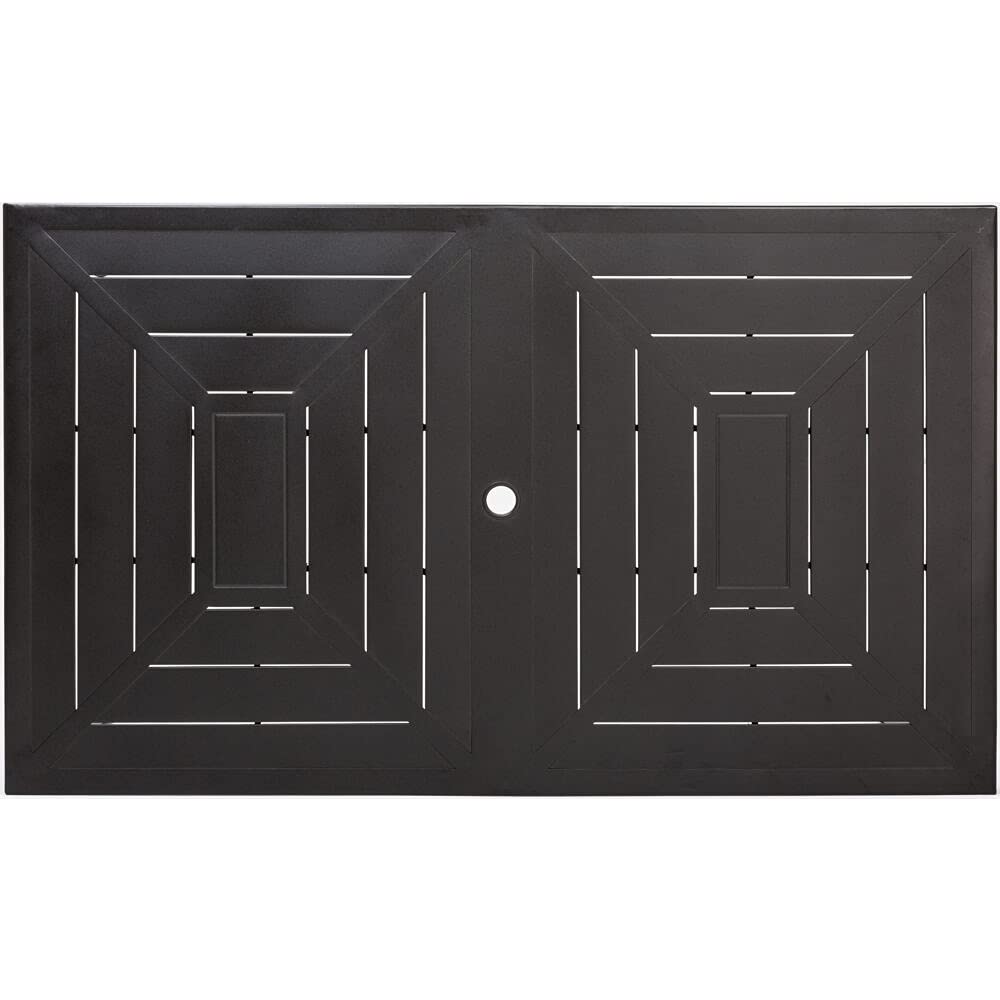 【Furniture】7-Piece Outdoor Patio Dining Set, 6 Swivel Rocker Chairs with Seat & Cushions, 40