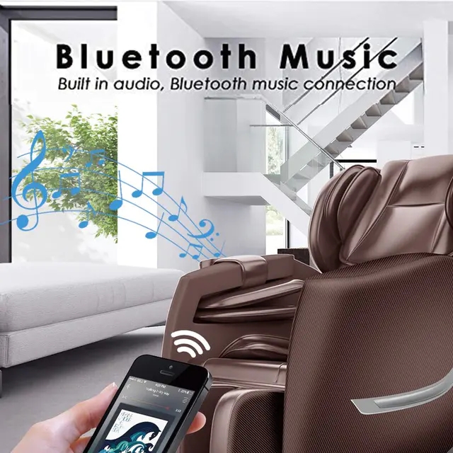 【Appliances】Electric Faux Leather Reclining Heated Full Body Massage Chair