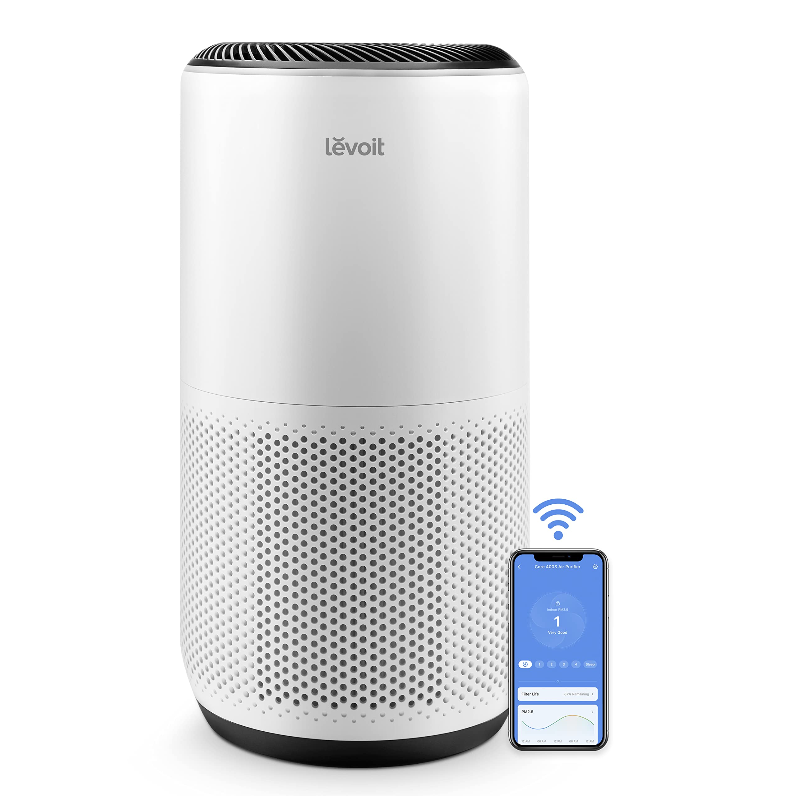 LEVOIT Air Purifiers, Smart WiFi & PM2.5 Monitor H13 True HEPA Filter Removes Up to 99.97% of Particles