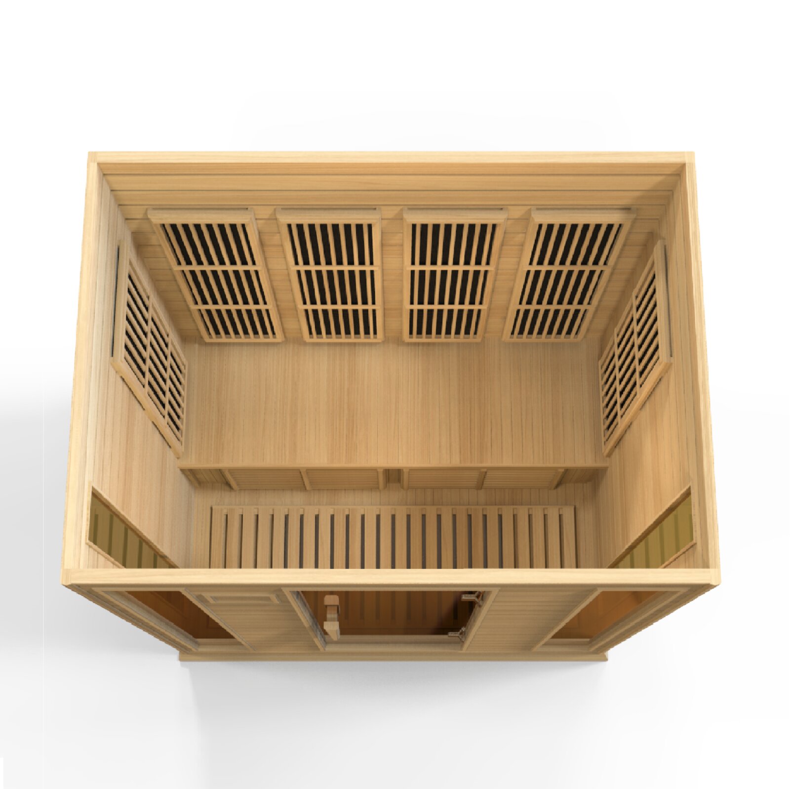 【Sports&Outdoors】Dynamic Infrared 4 - Person Indoor Bluetooth Compatible FAR Infrared Sauna in Hemlock