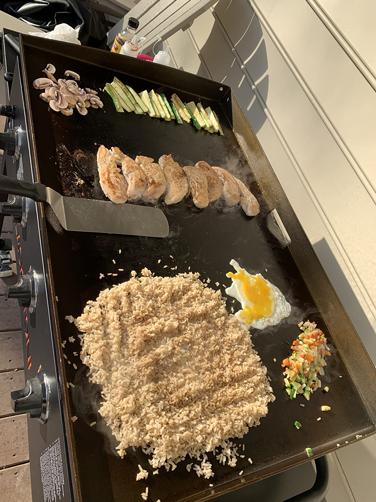 【Appliances】Blackstone 36 Inch Gas Griddle Cooking Station 4 Burner Flat Top Gas Grill Propane Fuelled