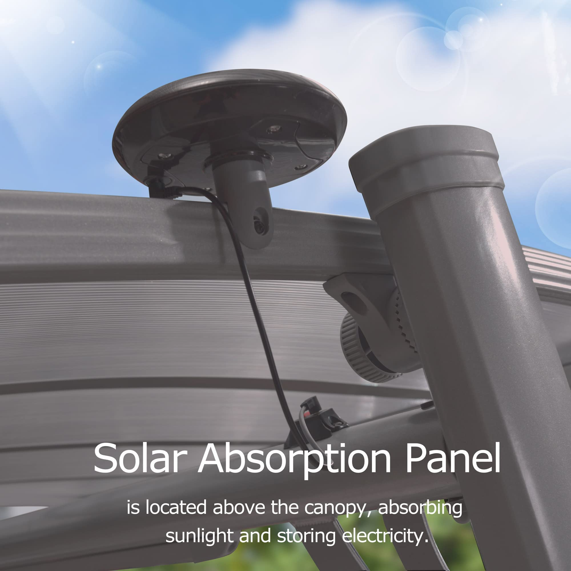 【Home&Garden】Modern Patio Swing Chair with Canopy Outdoor Deluxe 2 Person Yard Hammock Swing