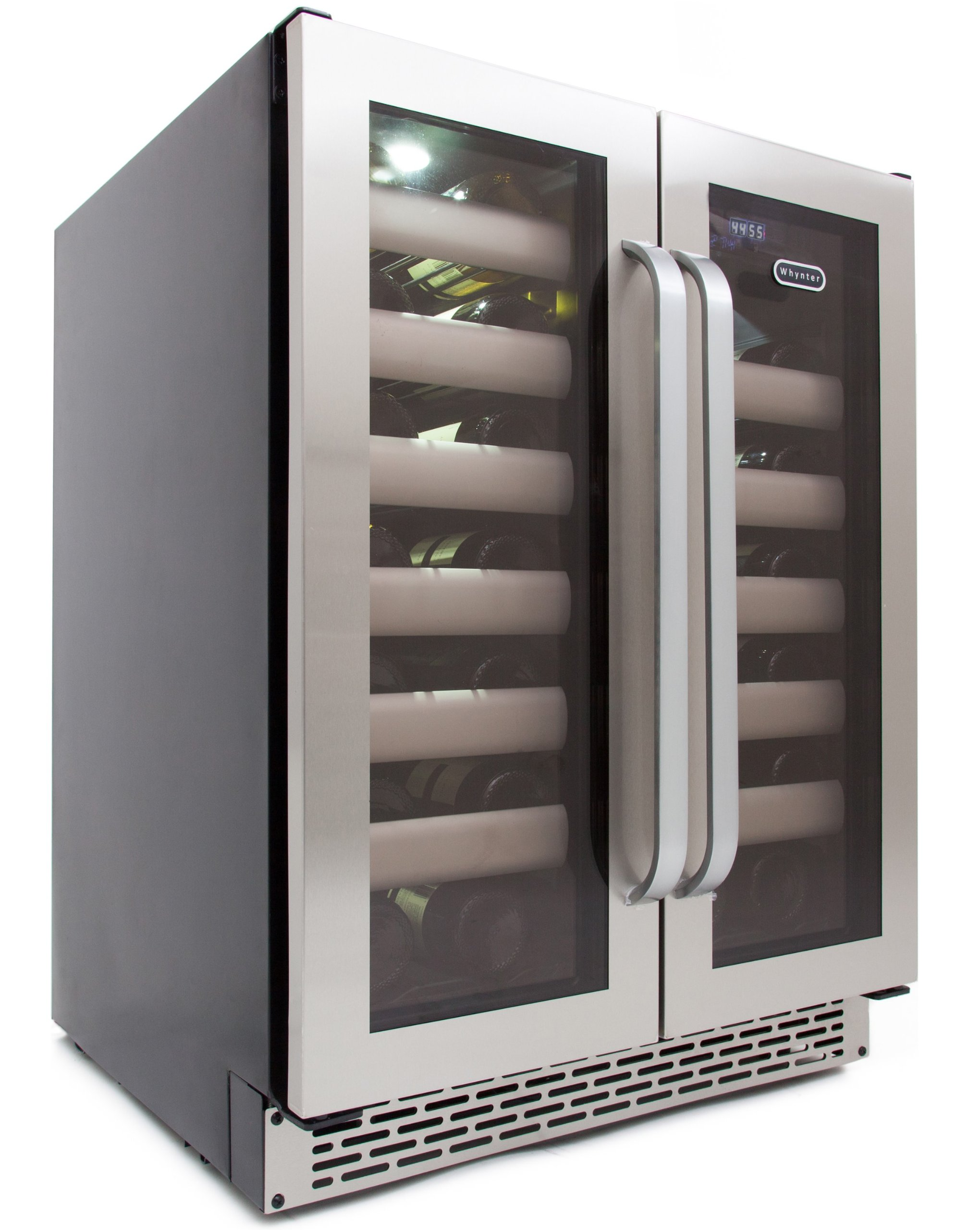 Whynter BWR-401DS 40 Bottle Stainless Steel Dual Zone Built Wine Refrigerators- with Seamless Doors