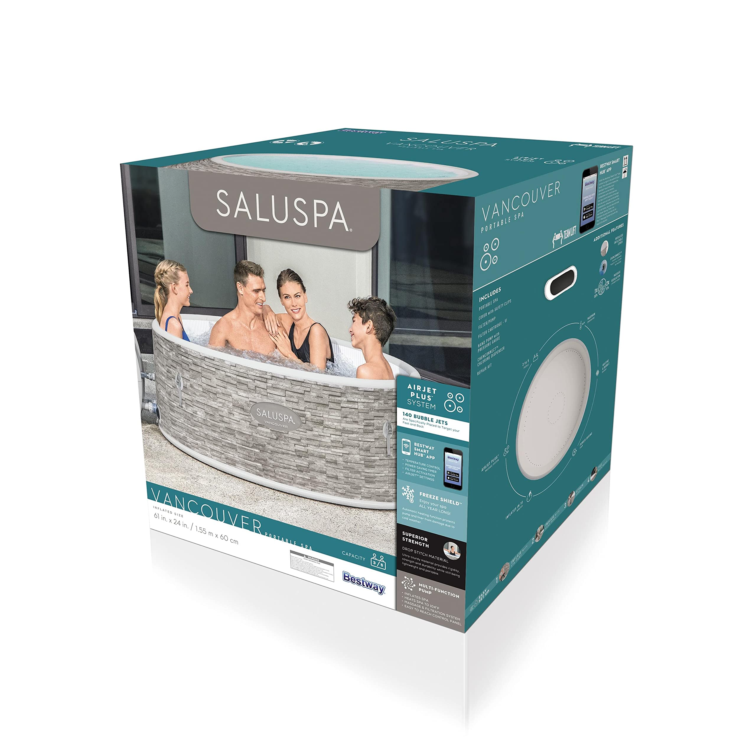 【Sports&Outdoors】SaluSpa 61x24 Vancouver AirJet Plus