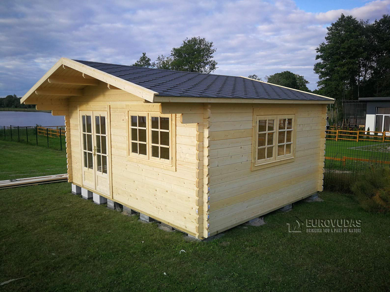 【Home&Garden】Log cabin MONACO Plus 5x4 m (20m²), 44mm