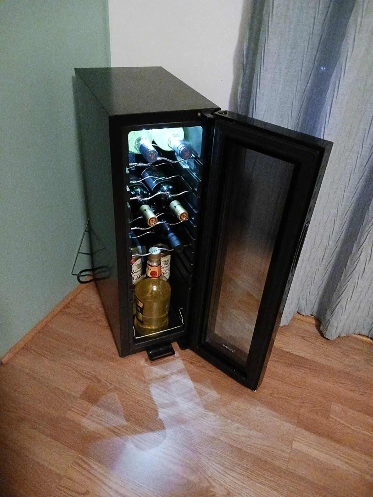 【Appliances】Ivation 12 Bottle Compressor Wine Cooler Refrigerator w/Lock, Large Freestanding Wine Cellar