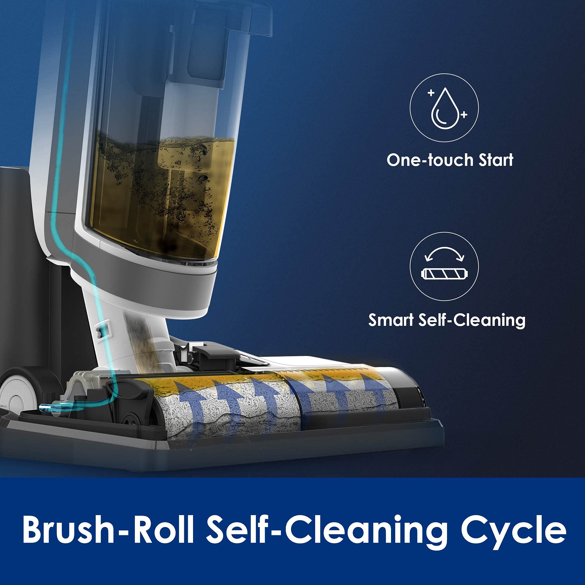 【Appliances】Cordless Hardwood Floors Cleaner, Lightweight Wet Dry Vacuum Cleaners with Smart System