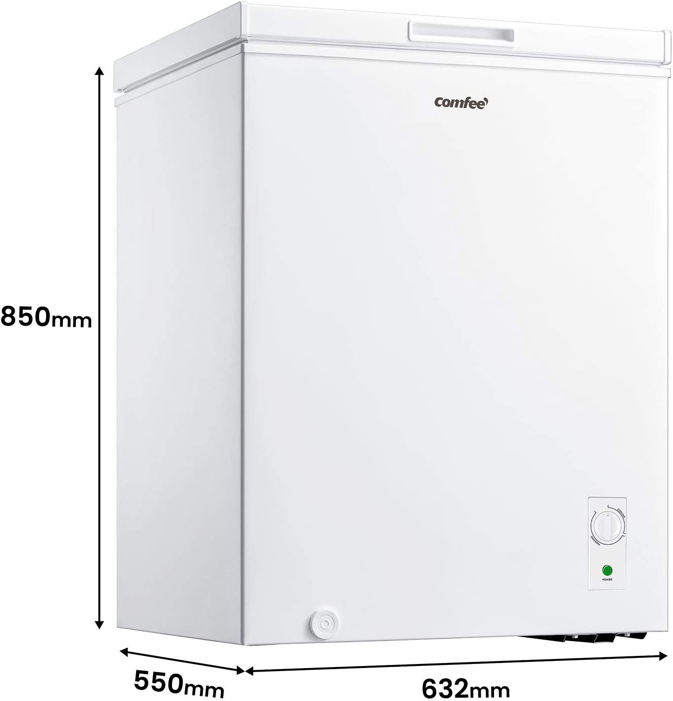 142L Freestanding White Chest Freezer with Adjustable Thermostats