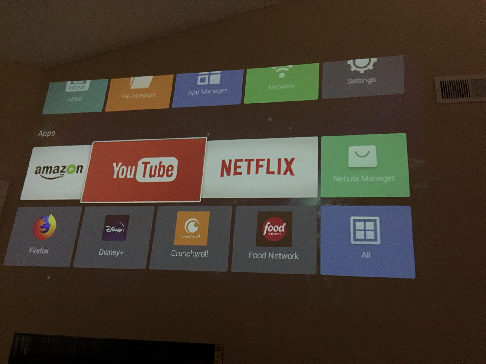 【Electronics】Smart Wi-Fi Mini Projector, 100 ANSI Lumen Portable Projector, 360° Speaker, Movie Projector