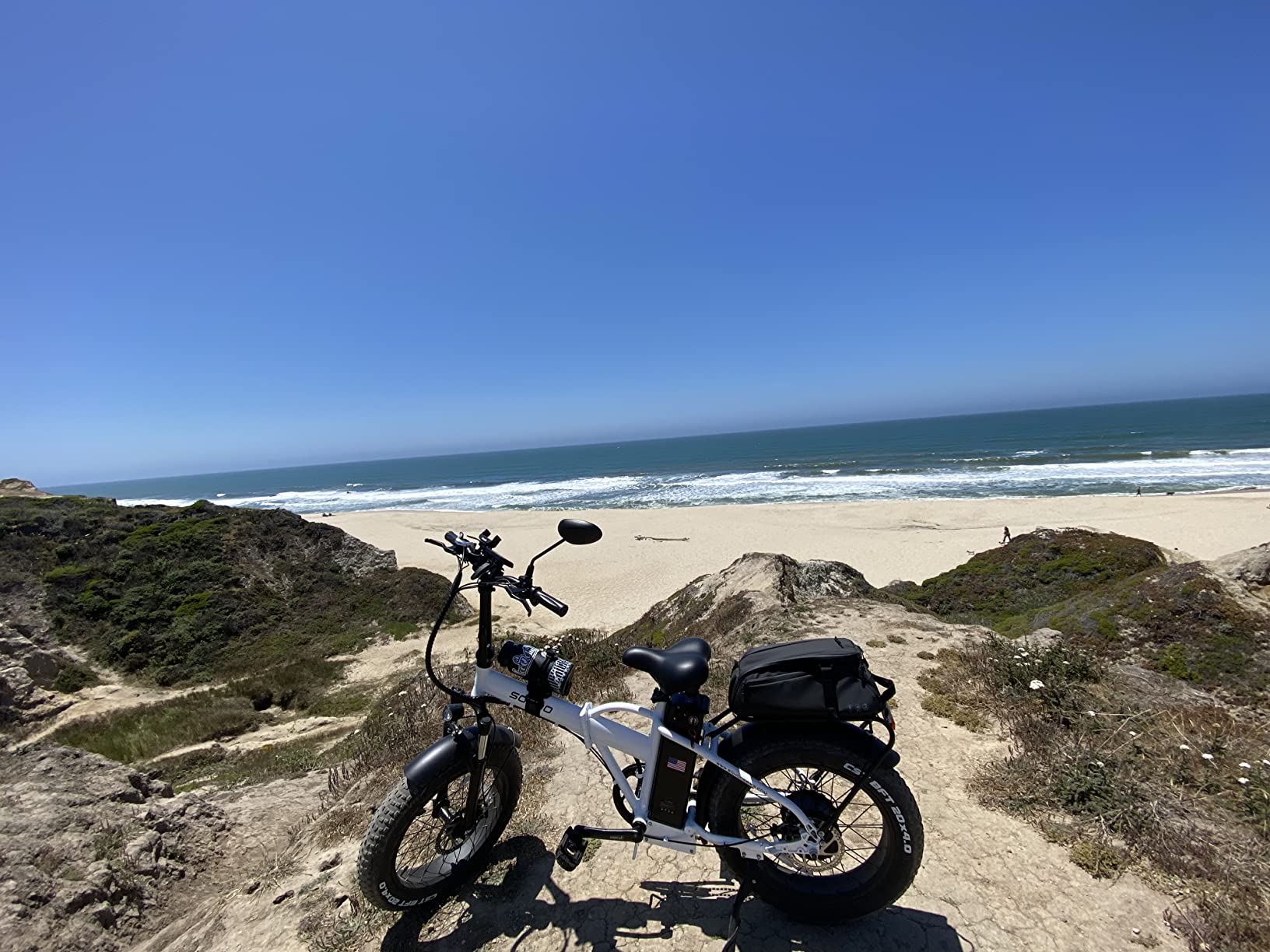 【Sports&Outdoors】Adult Step-Over & Step-Thru Folding Fat Tire E-Bike Mountain Electric Bicycle