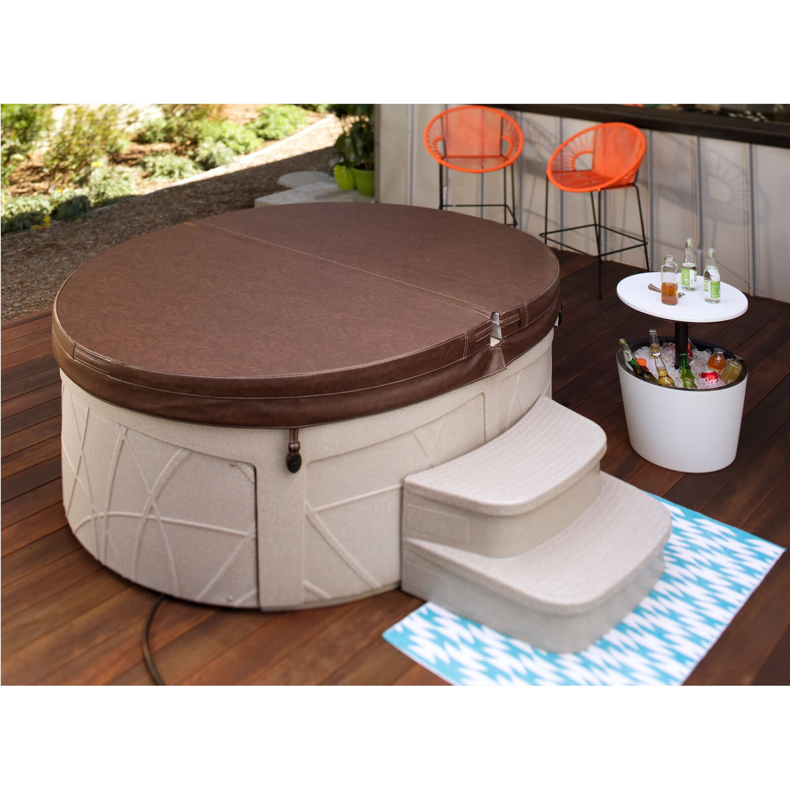 【Sports&Outdoors】Lifesmart Spas 4 - Person 13 - Jet Oval Plug And Play Hot Tub