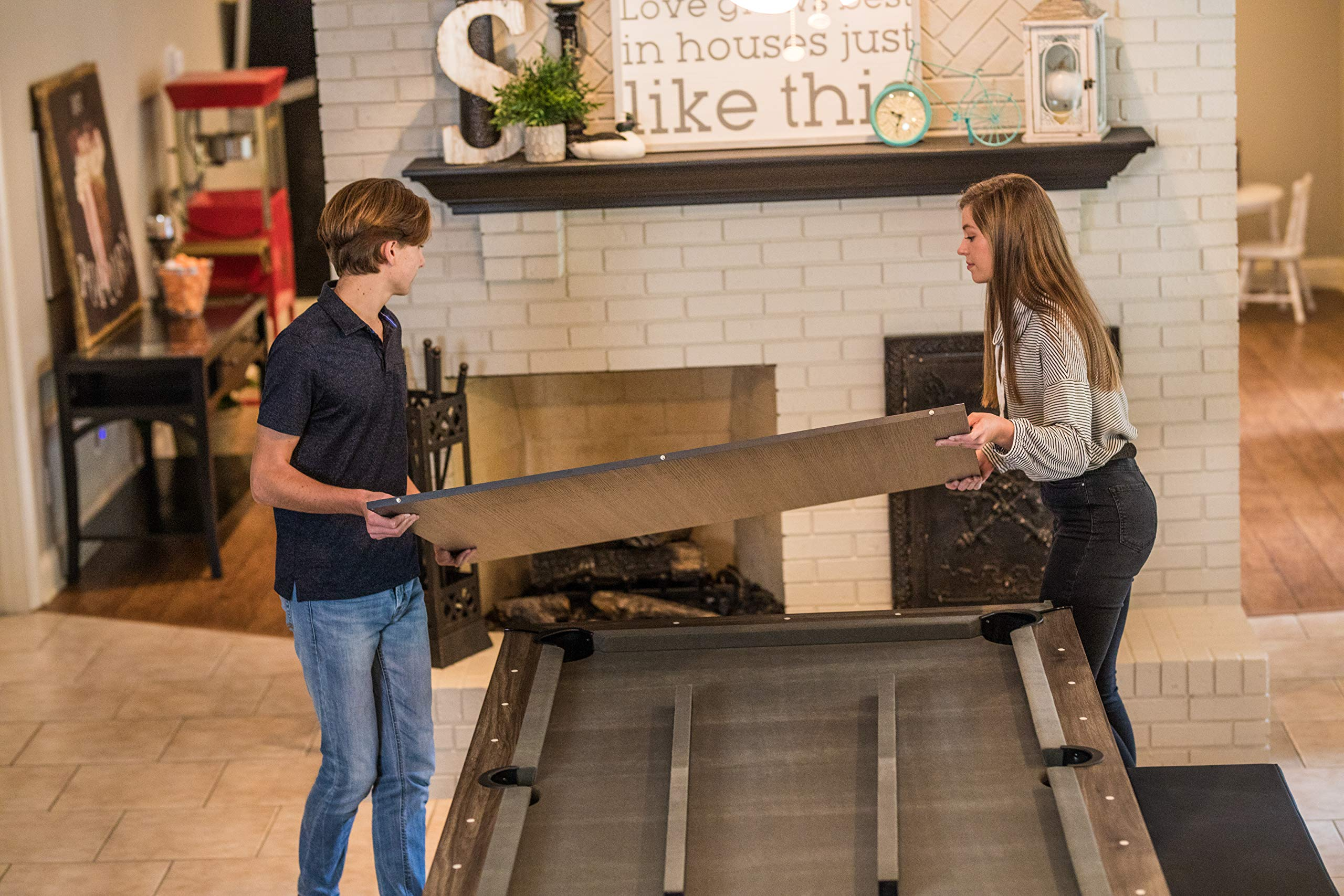 【Sports&Outdoors】7' Hampton 3-in-1 Combination Table Includes Billiards, Table Tennis & Dining Table