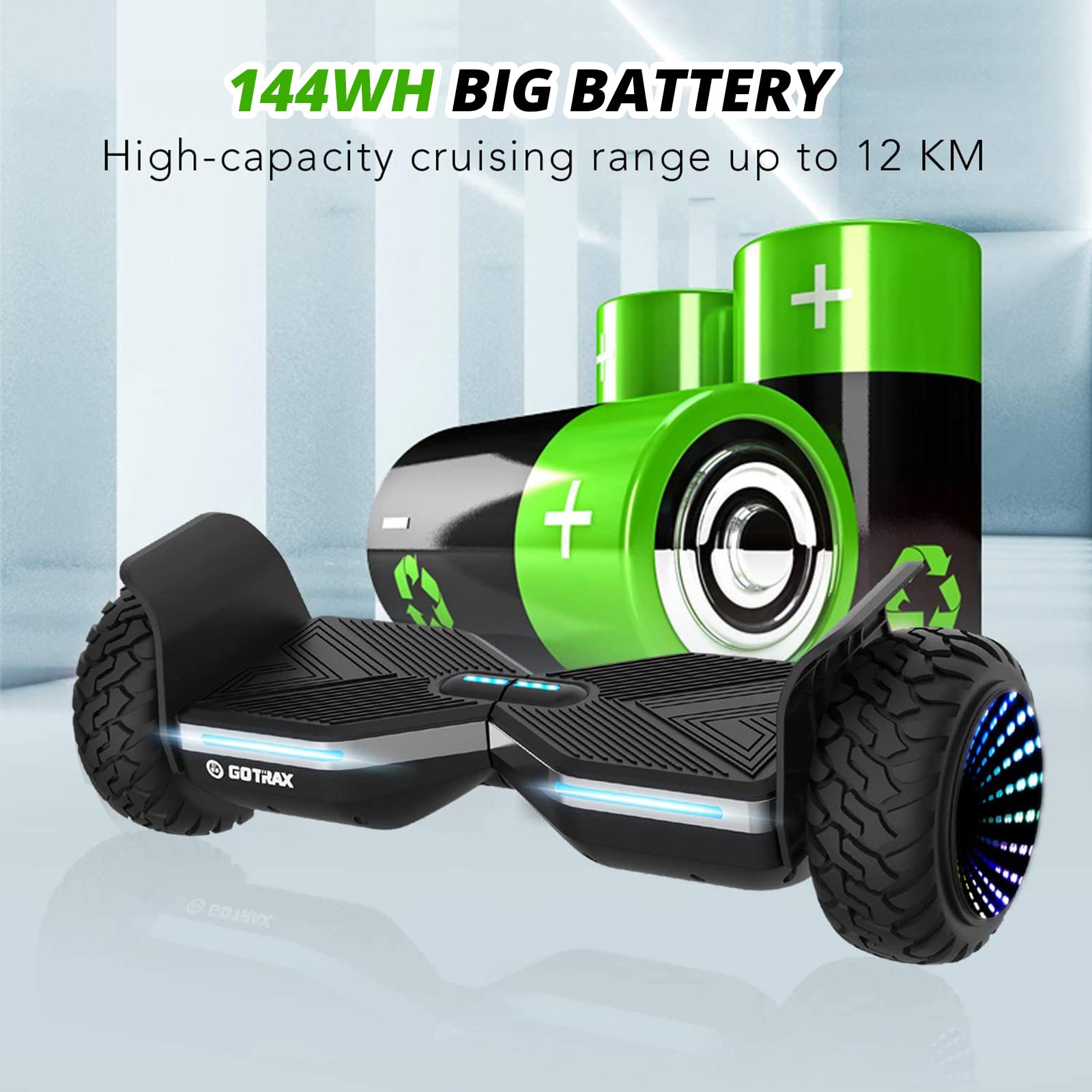 【Sports&Outdoors】All Terrain Self Balancing Scooters with LED 8.5