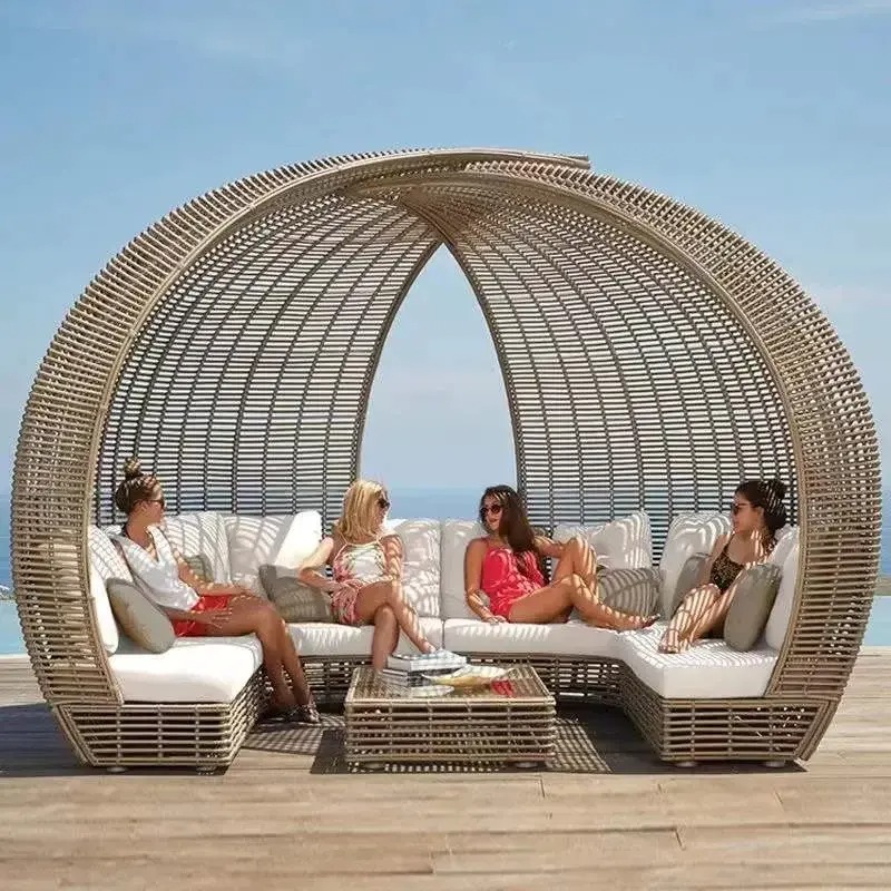 【Home&Garden】Outdoor Lying Bed Rattan Creative