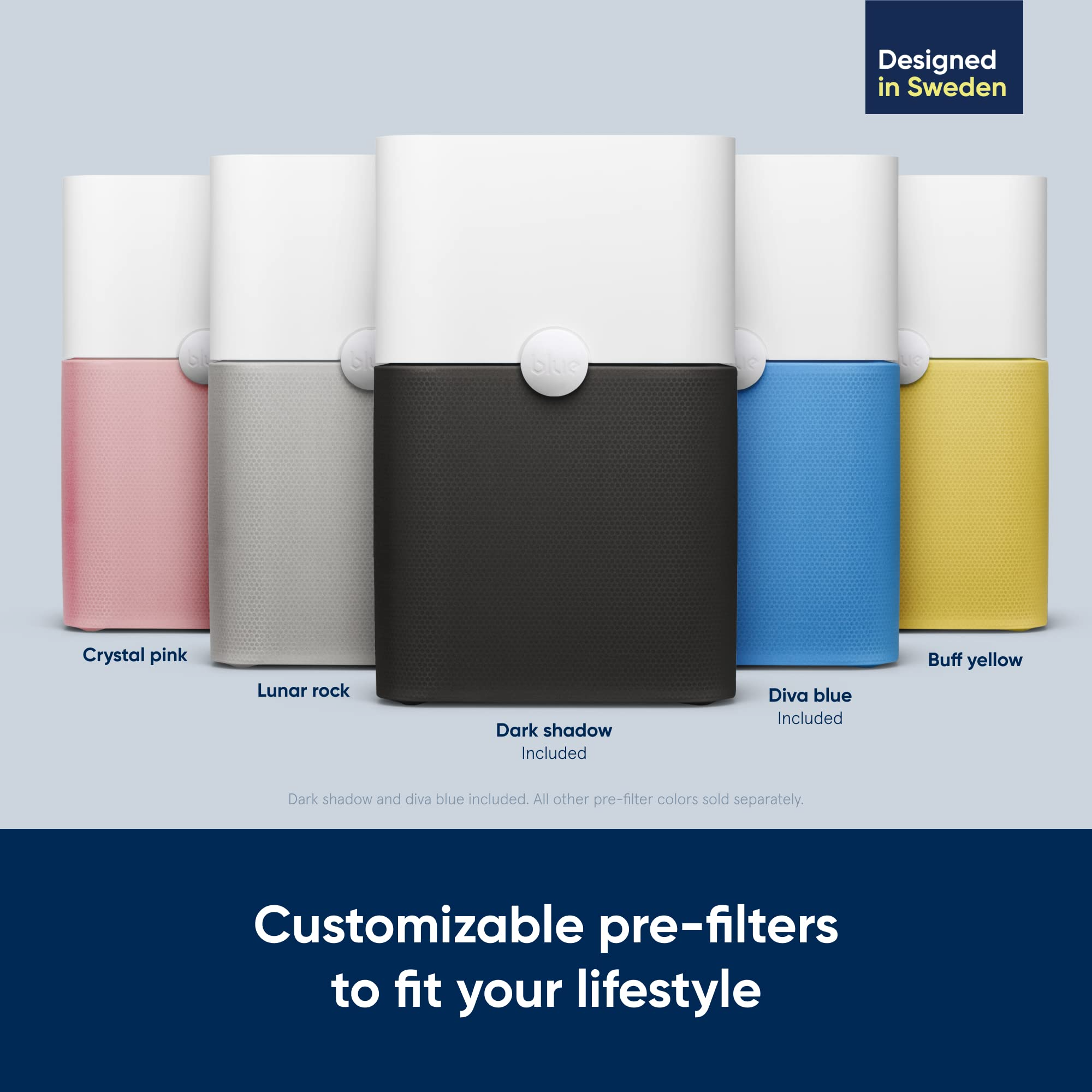 【Appliances】BLUEAIR Air Purifier Large Room, Air Cleaner for Dust Pet Dander Smoke Mold Pollen Bacteria Allergen